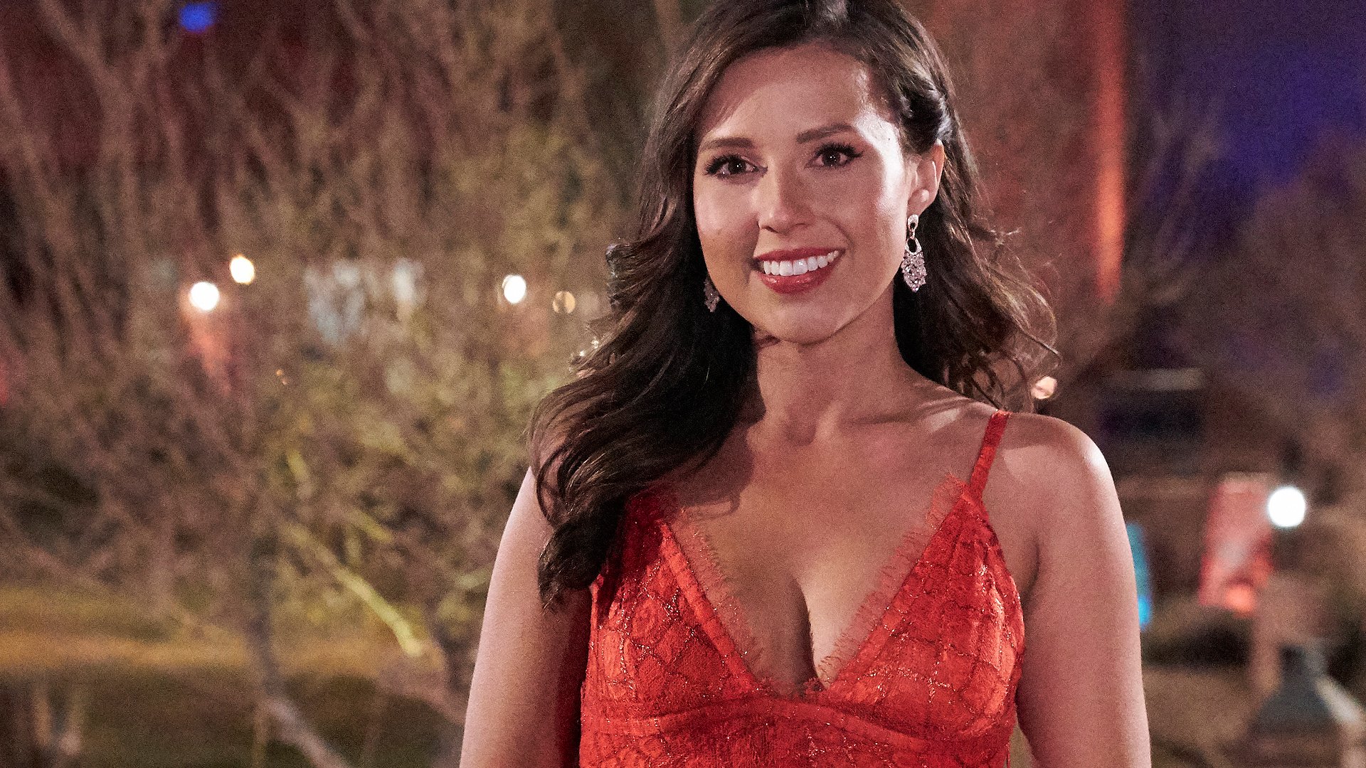 Katie Thurston smiles on night one in ‘The Bachelorette’ Season 17 Episode 1