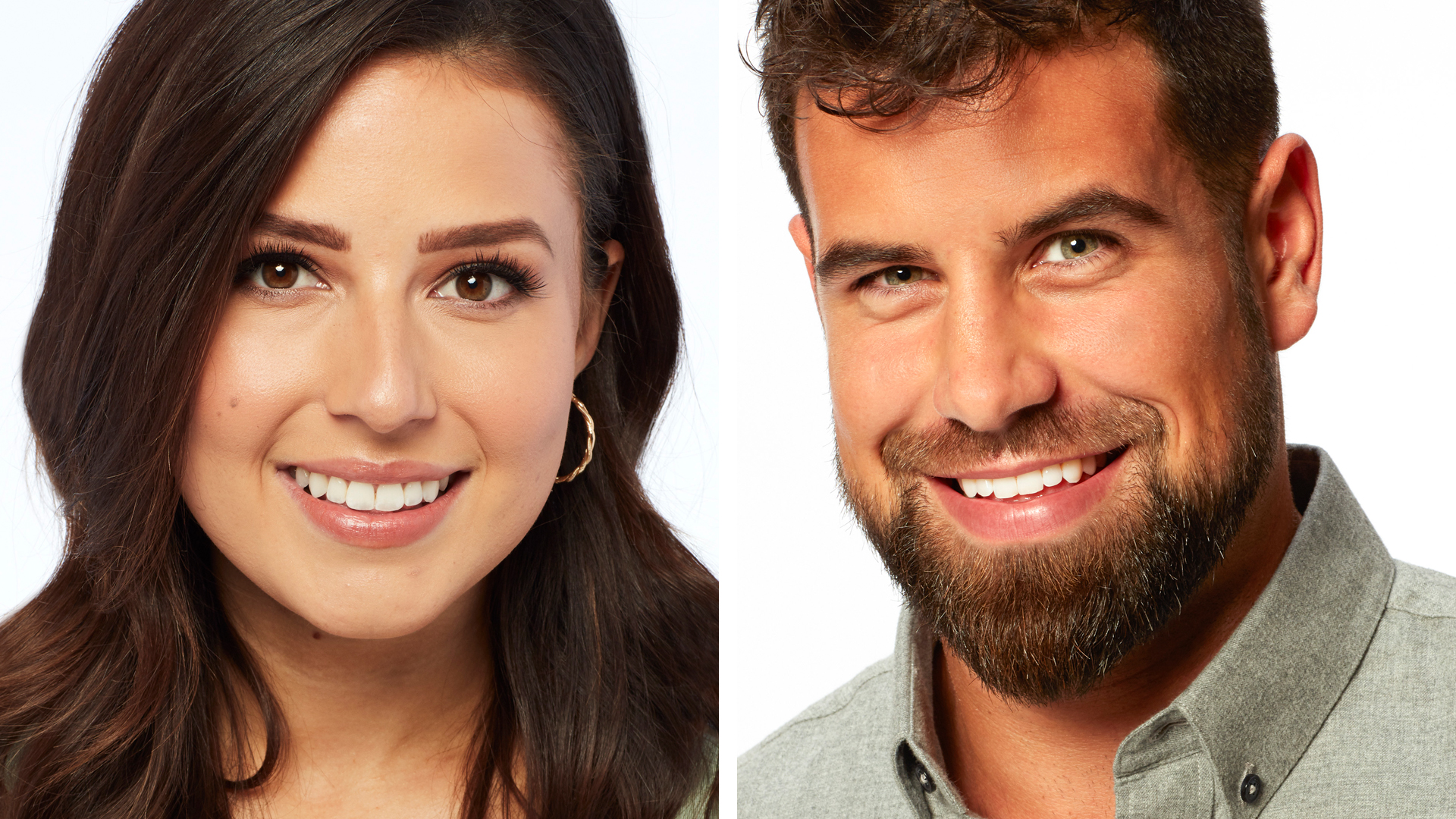 Headshots of Katie Thurston from ‘The Bachelor’ and Blake Moynes from ‘The Bachelorette’