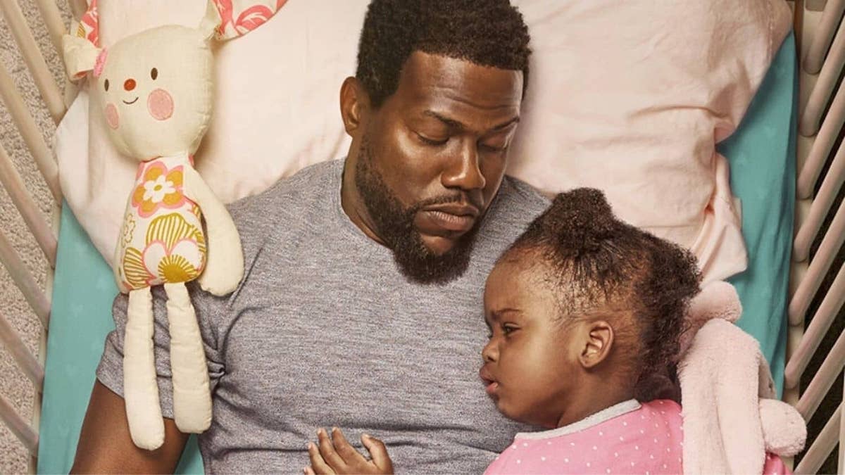 Kevin Hart and Melody Hurd in the poster for 'Fatherhood'
