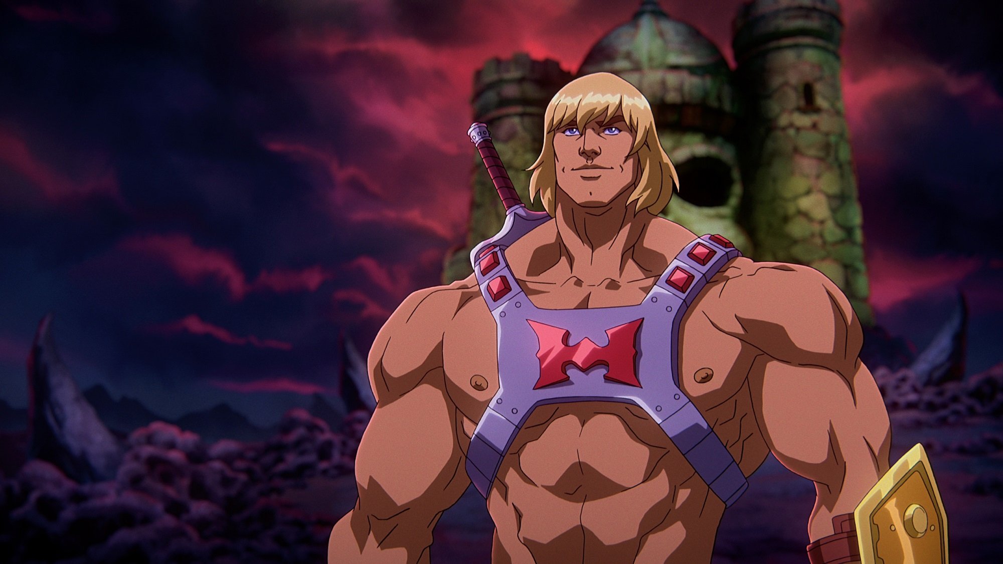 Kevin Smith's He-Man stands before Castle Greyskull