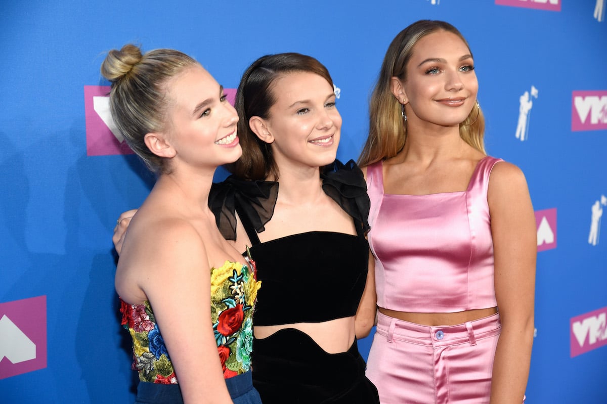 Lilia Buckingham, Millie Bobby Brown, and Maddie Ziegler at the 2018 MTV VMAs