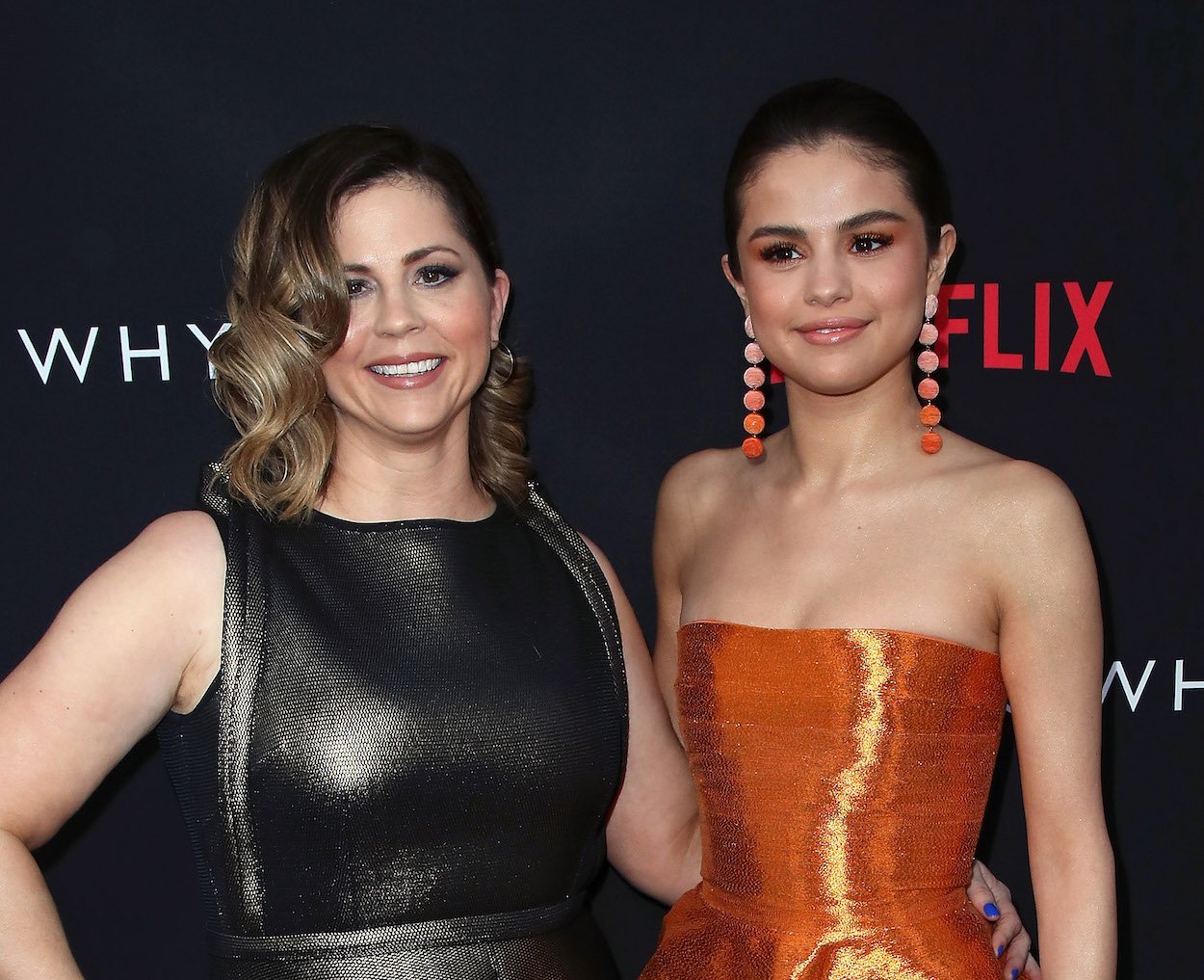 Selena Gomez and her mom Mandy Teefey attend the premiere of 13 Reasons Why