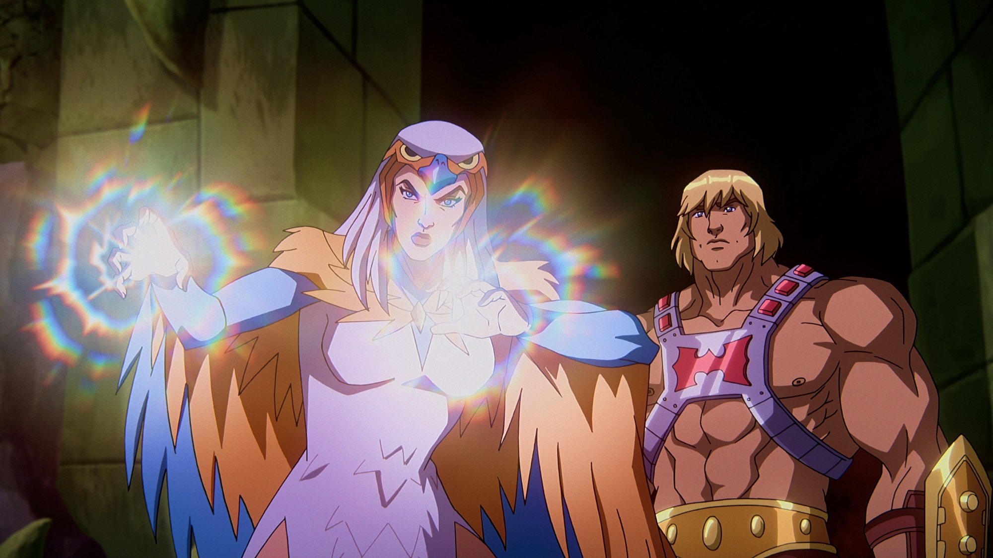 Masters of the Universe: Revelation -- Sorceress casts a spell for He-Man