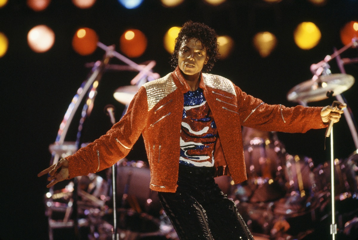 Michael Jackson performing on stage circa 1987