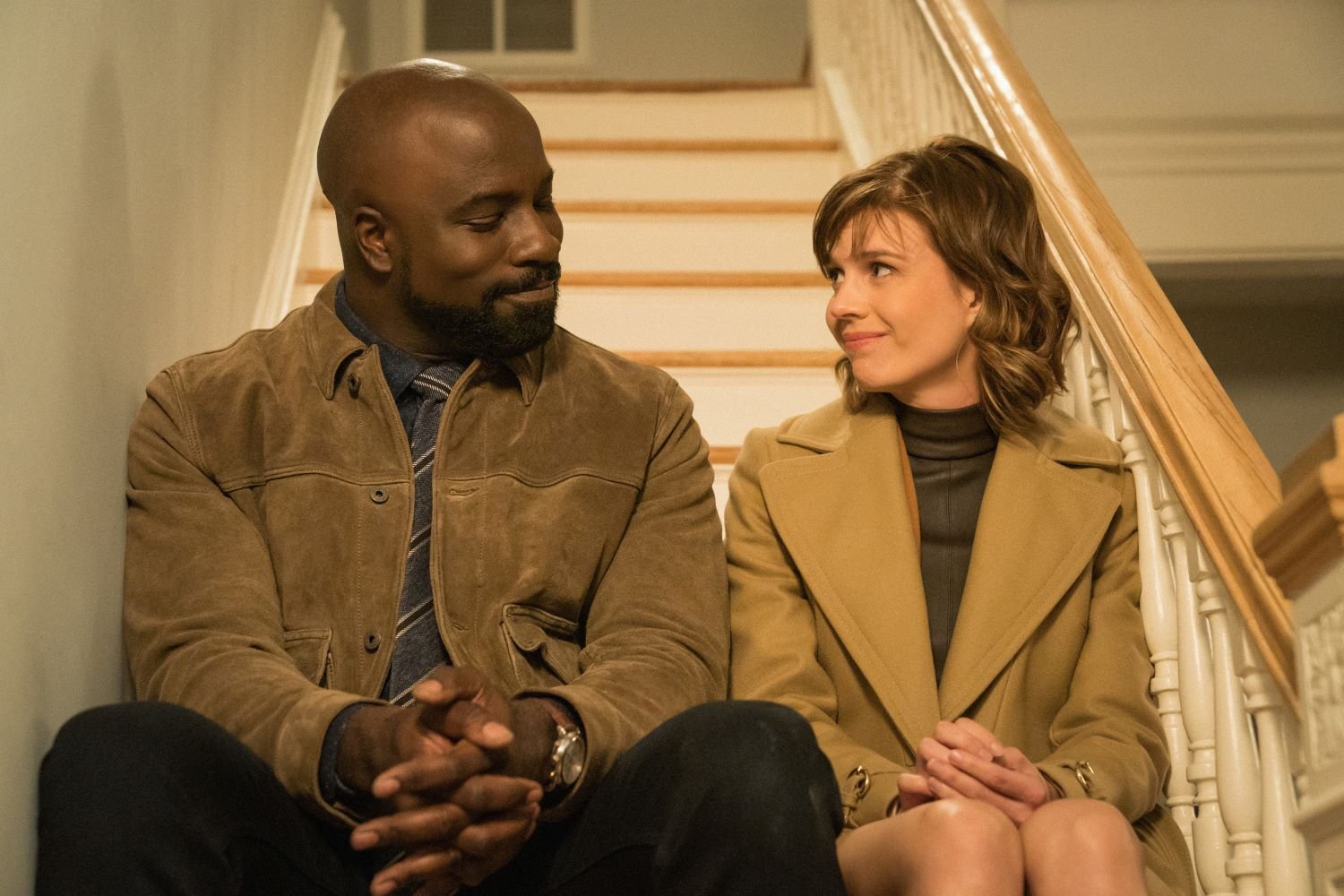 Mike Colter and Katja Herbers in 'Evil'