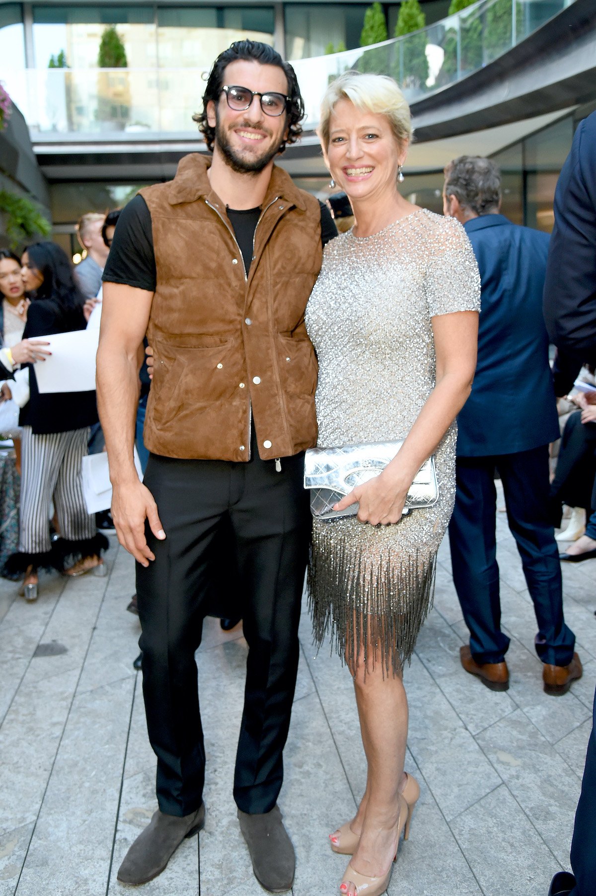 Steve Gold from Million Dollar Listing New York and Dorinda Medley from The Real Housewives of New York City attend New York Fashion Week in 2019