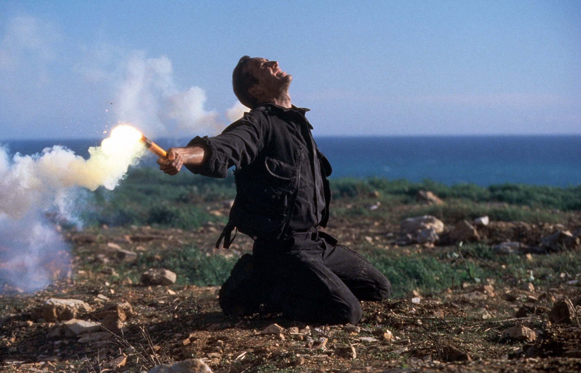 Nicolas Cage lights the flares in The Rock