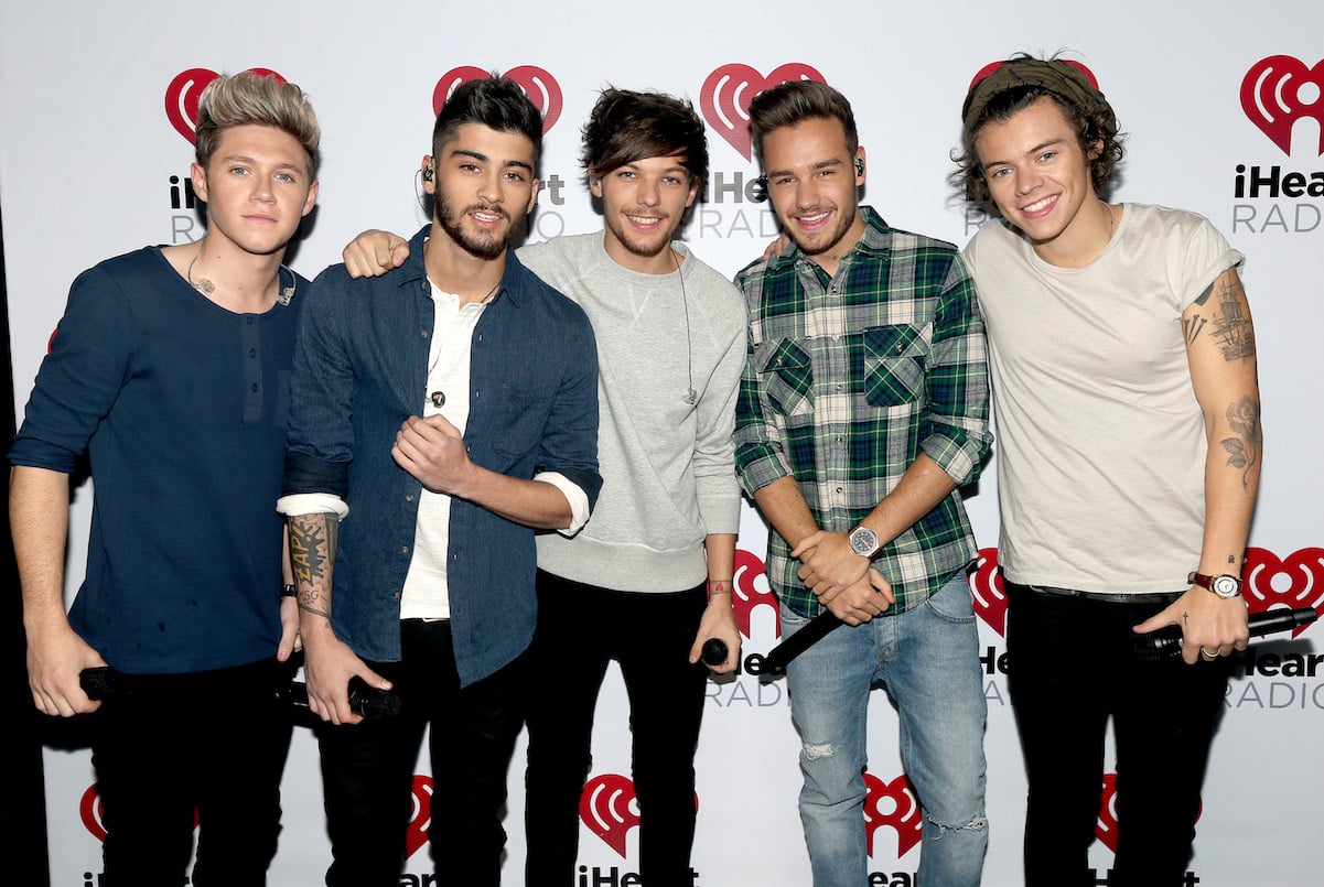 One Direction members at iHeartRadio album release party