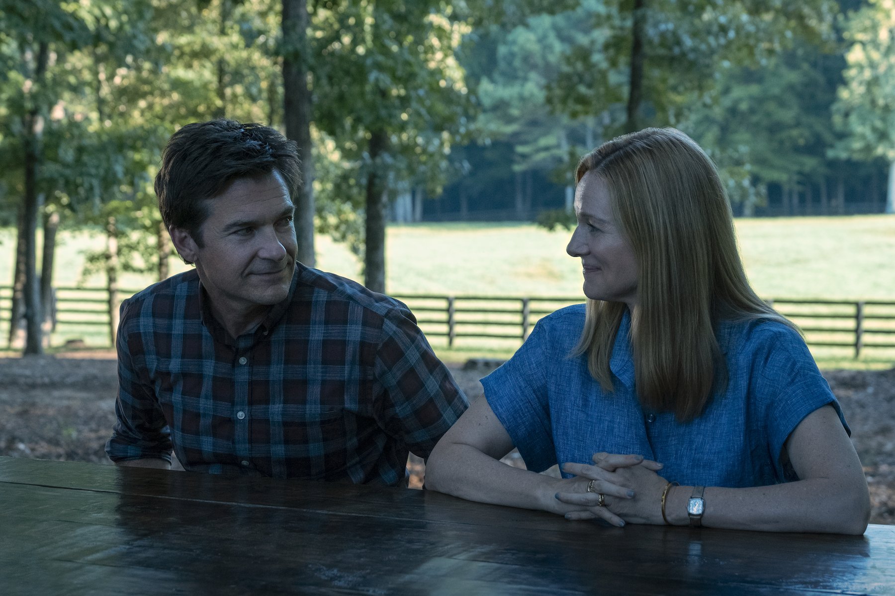 Jason Bateman as Marty Byrde and Laura Linney as Wendy Byrde in 'Ozark' Season 3