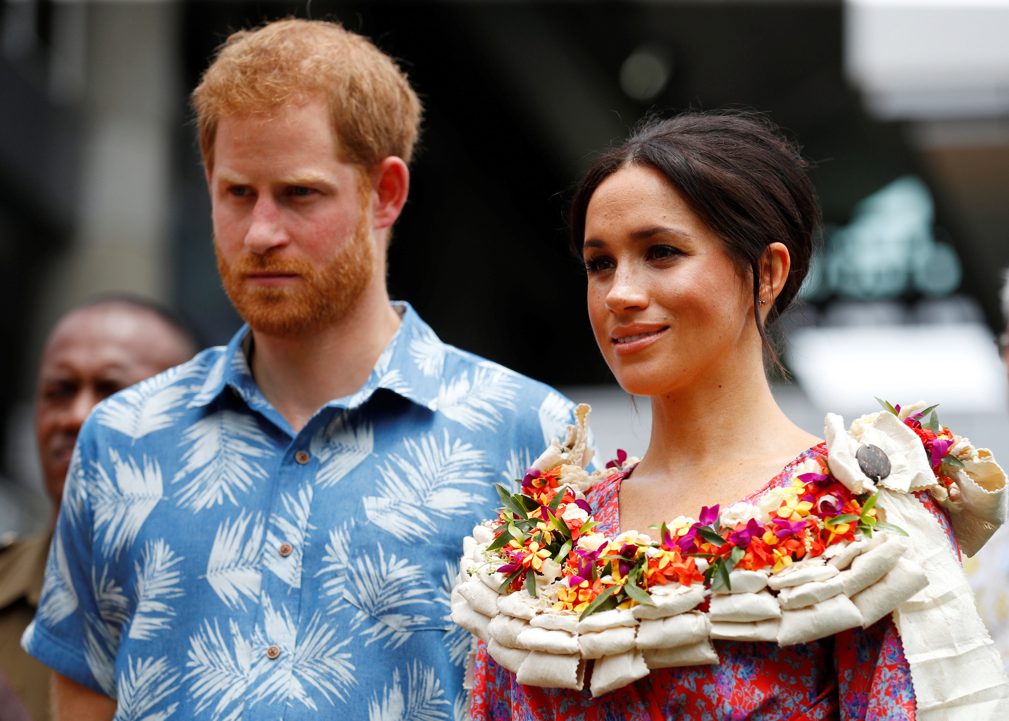 Prince Harry and Meghan Markle at the University of the South Pacific during their trip to Fiji