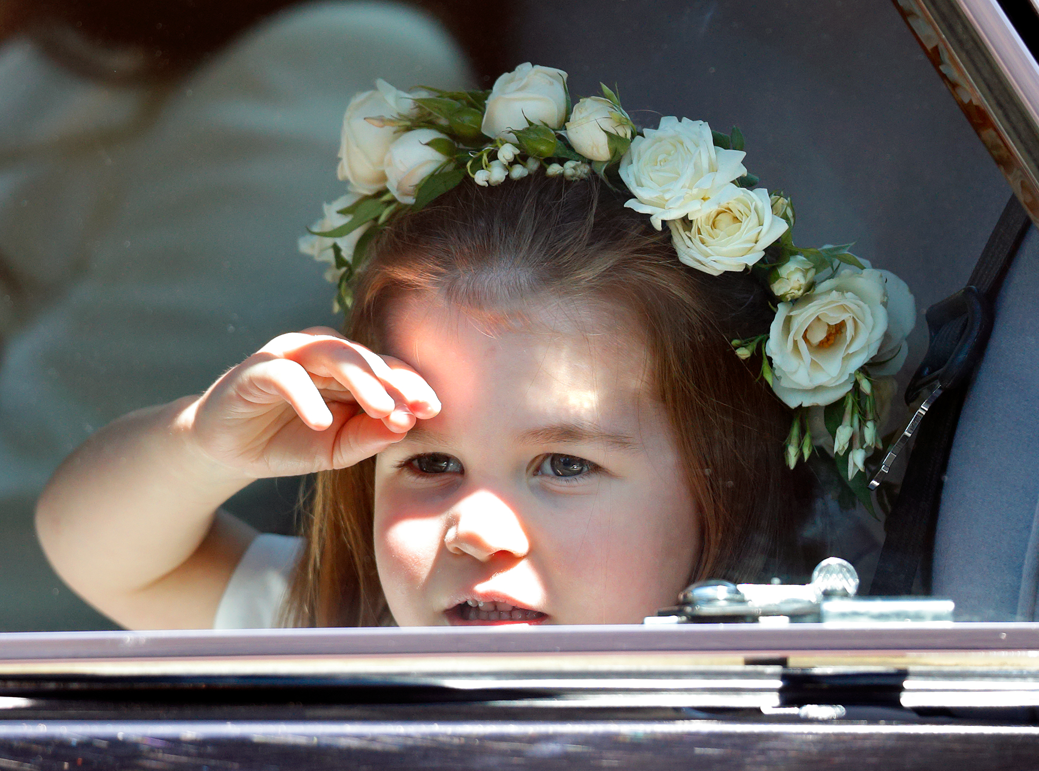 Princess Charlotte as a bridesmaid at Prince Harry to Meghan Markle's wedding