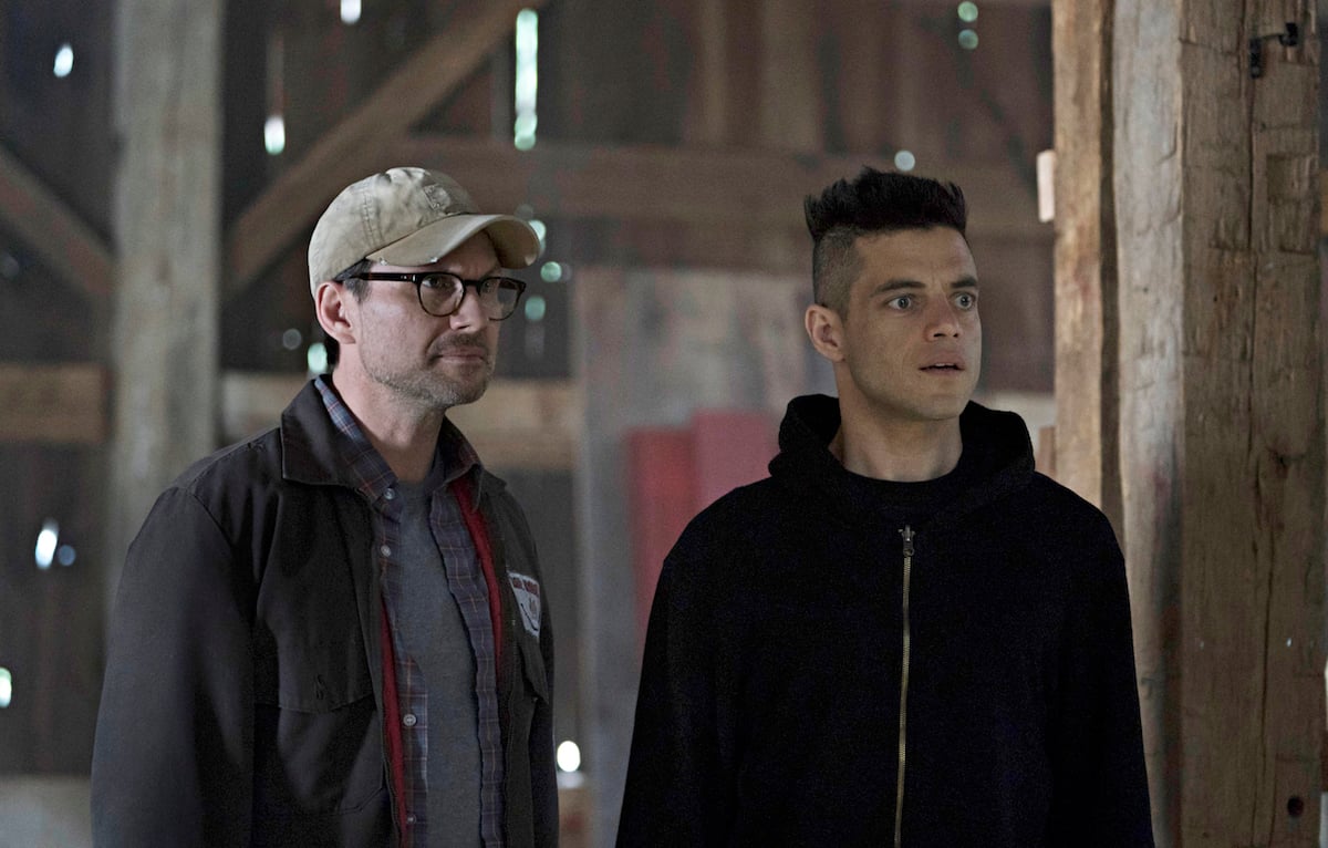 Christian Slater as Mr.Robot, Rami Malek as Elliot Alderson