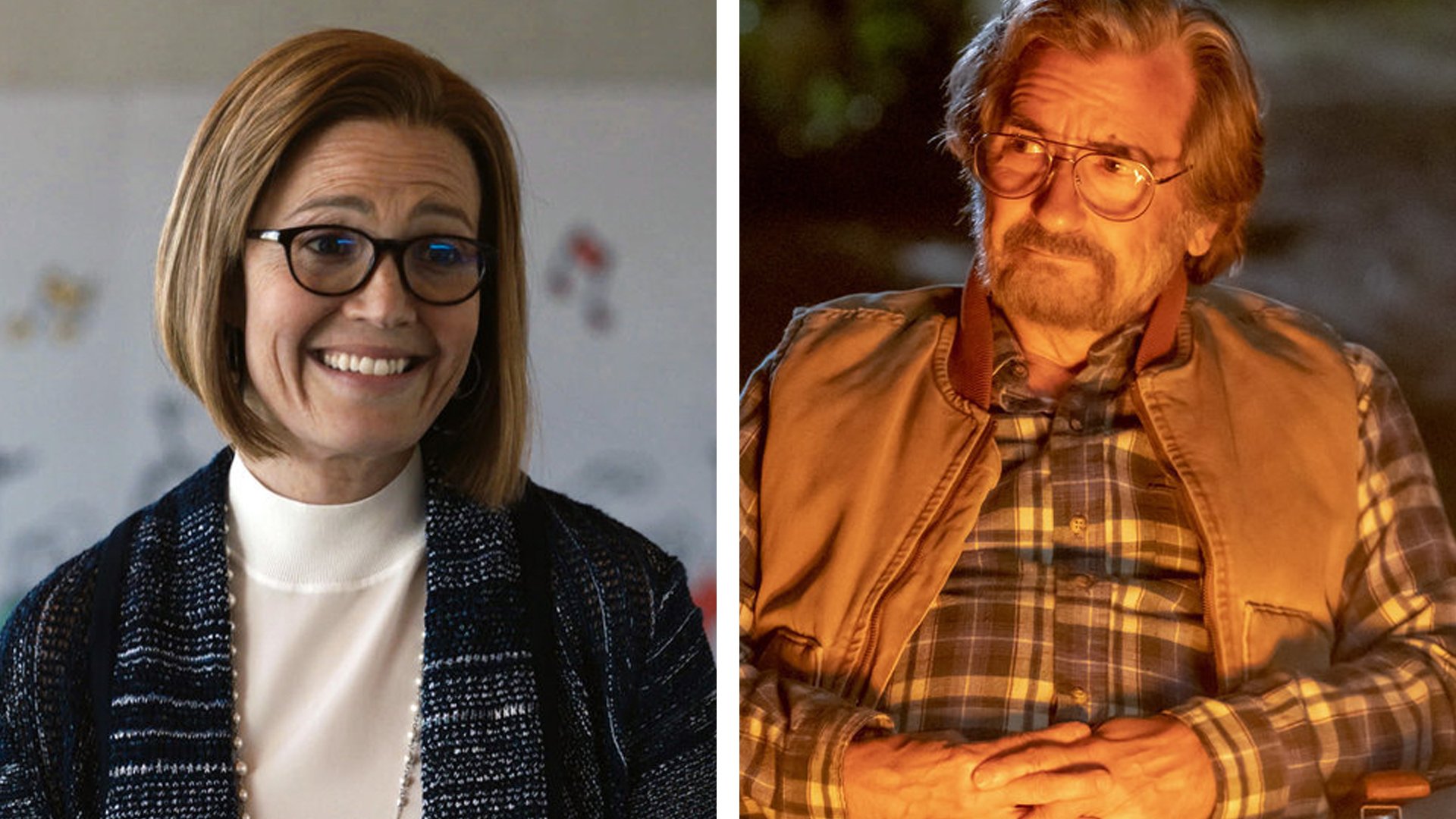 Split photo of Mandy Moore as Rebecca Pearson and Griffin Dunne as Nicky Pearson in ‘This Is Us’ Season 5