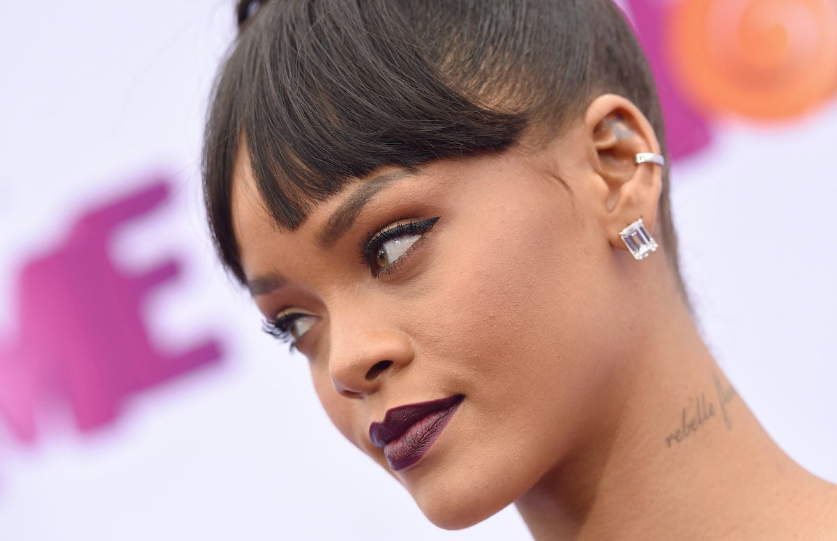 A close-up of Rihanna at the 'Home' premiere
