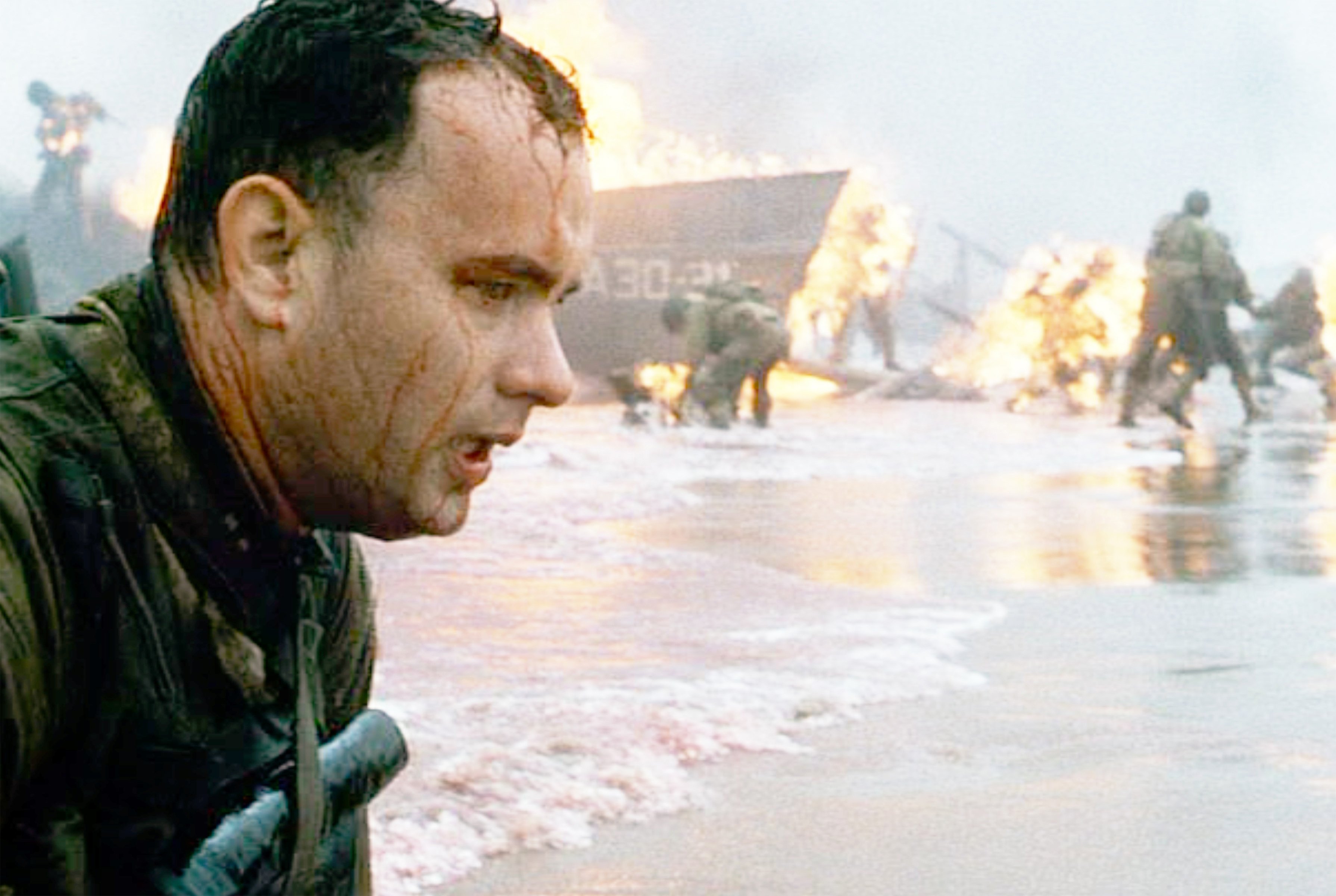 Saving Private Ryan: Tom Hanks on Omaha Beach after D-Day