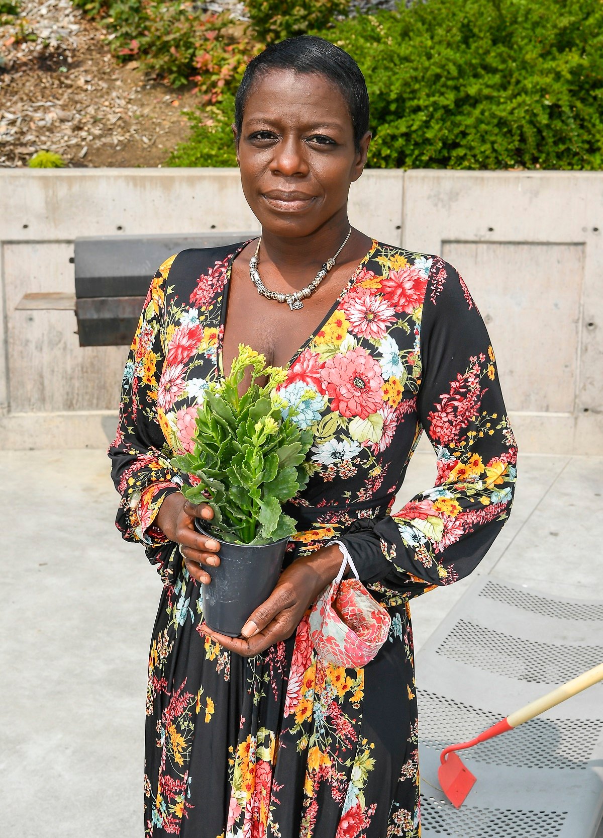 Sekyiwa Shakur attending the Tupac Amaru Shakur Memorial Planting to Commemorate the Anniversary of her brother's death