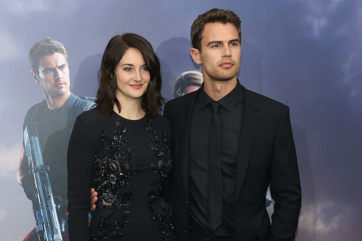 Divergent stars Shailene Woodley and Theo James sport all black to the 'Allegiant' premiere