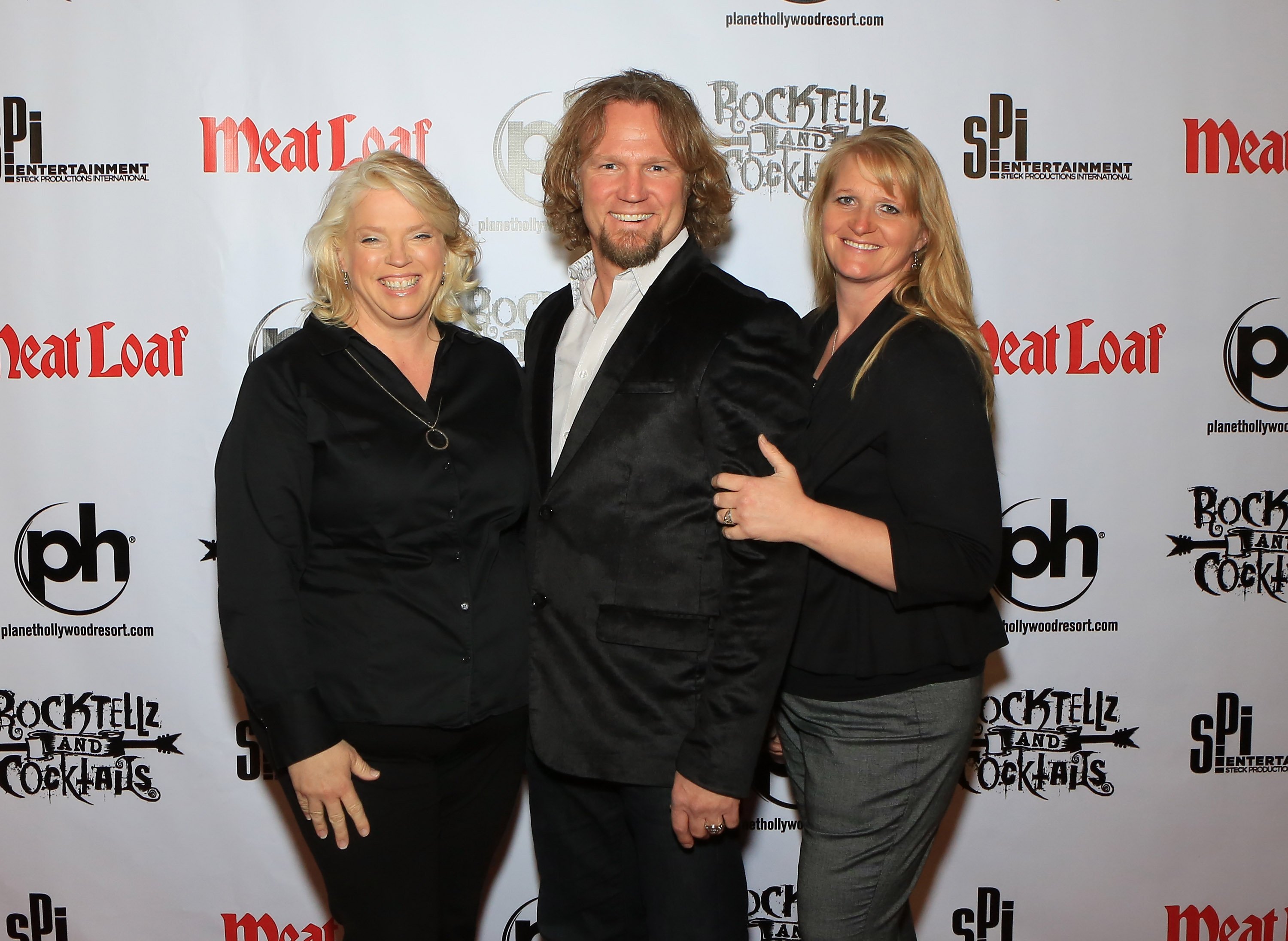 Janelle, Kody and Christine Brown attend the 'RockTellz & Cocktails' event at Planet Hollywood Resort in 2013