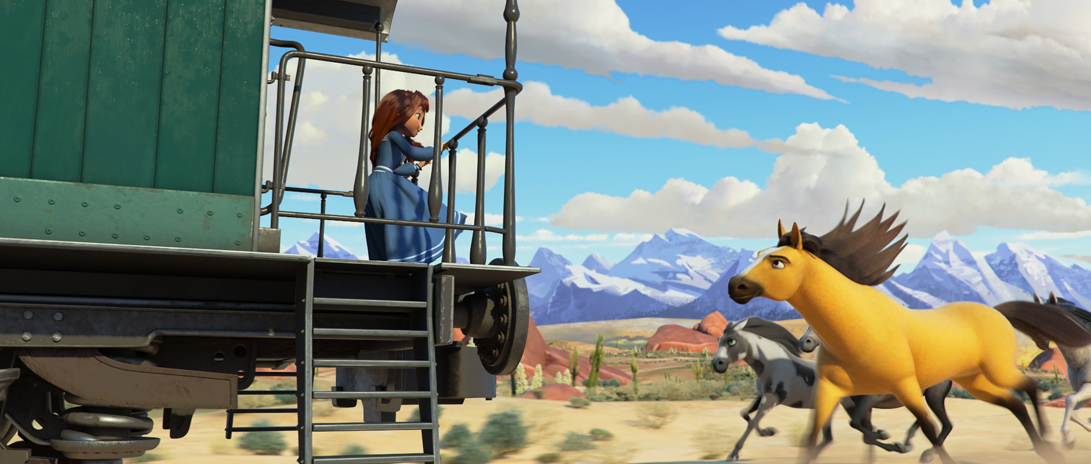 Spirit races the train