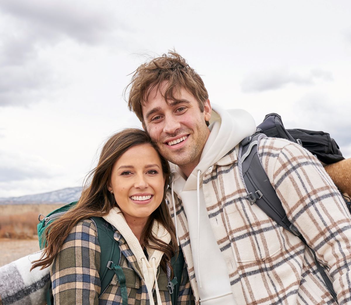 'The Bachelorette' star Katie Thurston in a plaid jacket and contestant Greg Grippo in a plaid jacket and hoodie