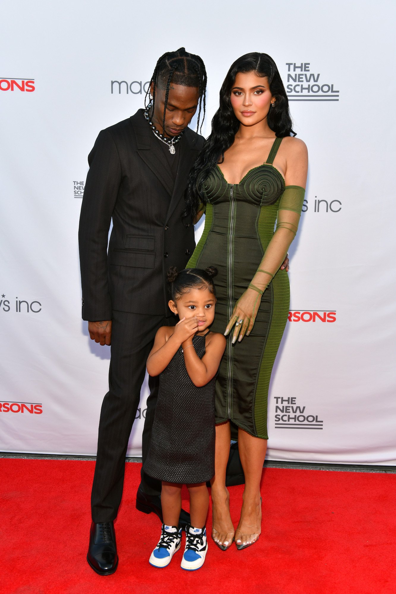 Travis Scott, Kylie Jenner, and Stormi Webster