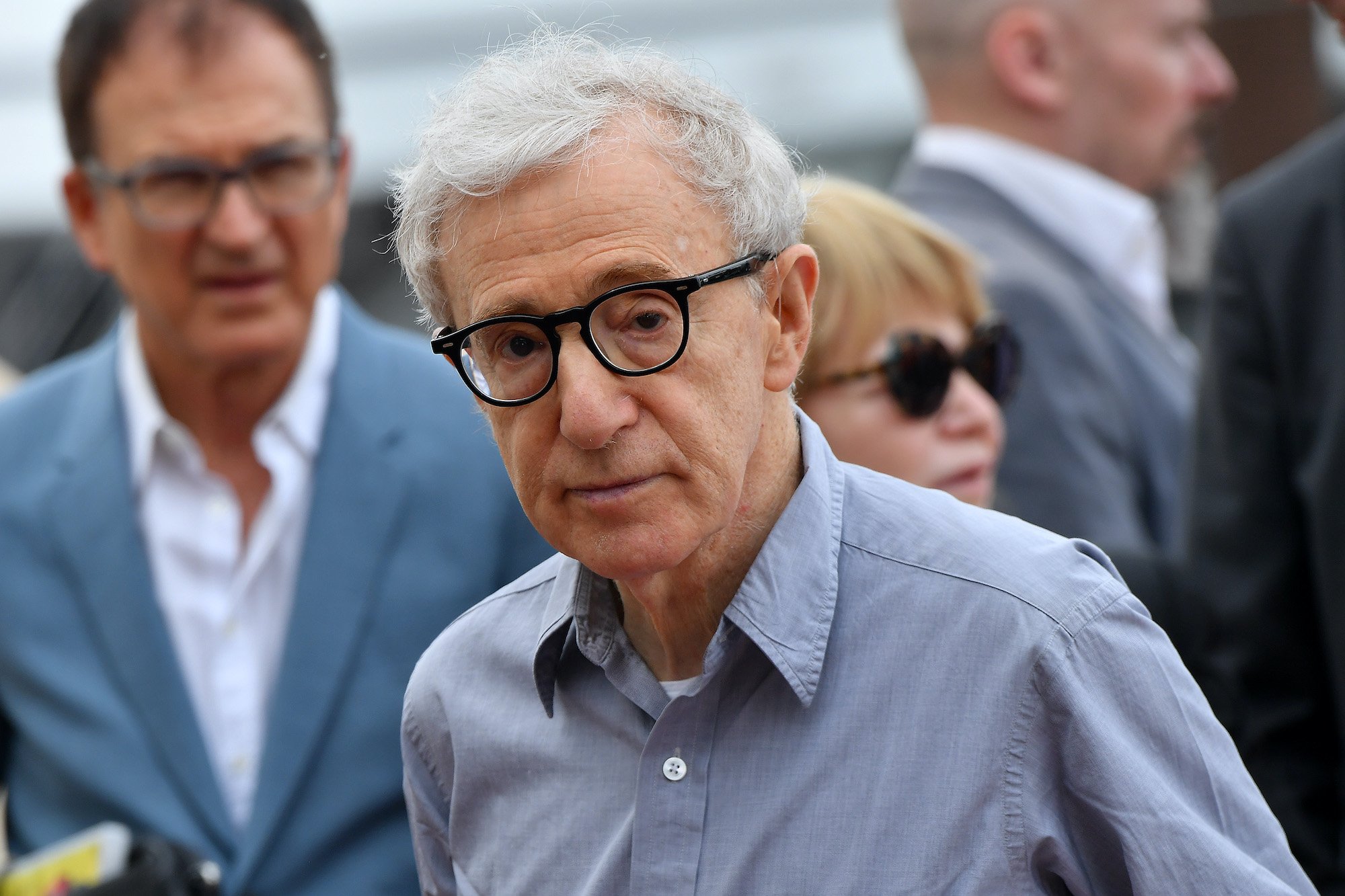 Woody Allen looking at the camera