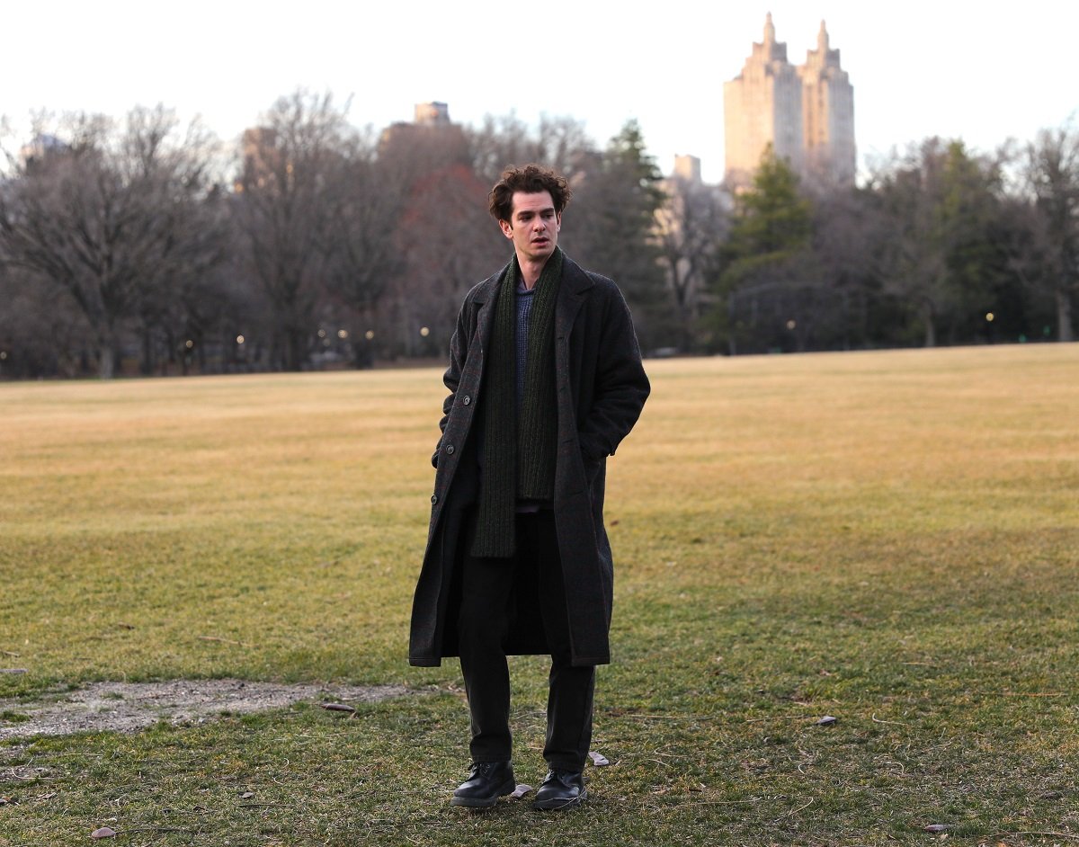 Andrew Garfield is seen on the set of 'Tick, Tick... Boom!' on March 05, 2020, in New York City. 