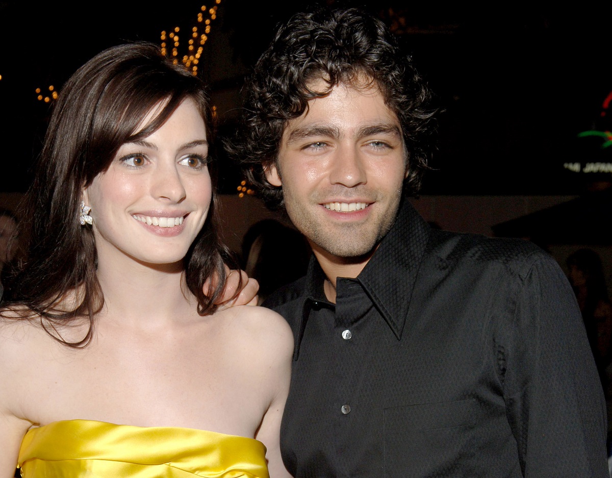 Anne Hathaway (L) and Adrian Grenier during 2006 Los Angeles Film Festival Opening Night of 'The Devil Wears Prada'