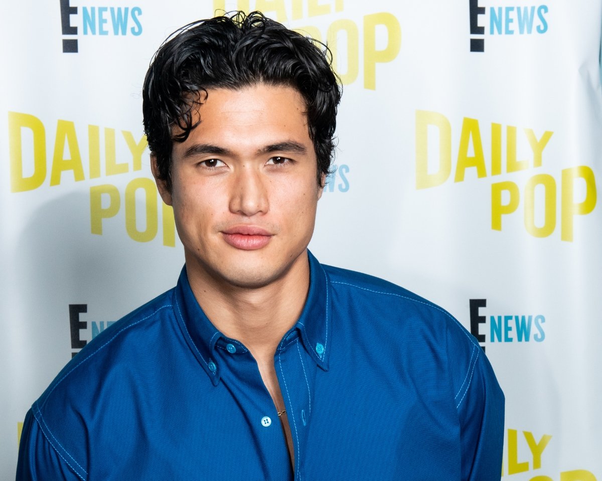 Charles Melton poses for a photo on the set of ‘Daily Pop’