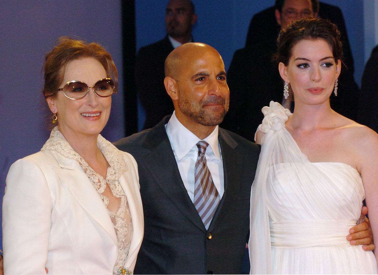 Meryl Streep, Stanley Tucci and Anne Hathaway during The 63rd International Venice Film Festival - "The Devil Wears Prada"