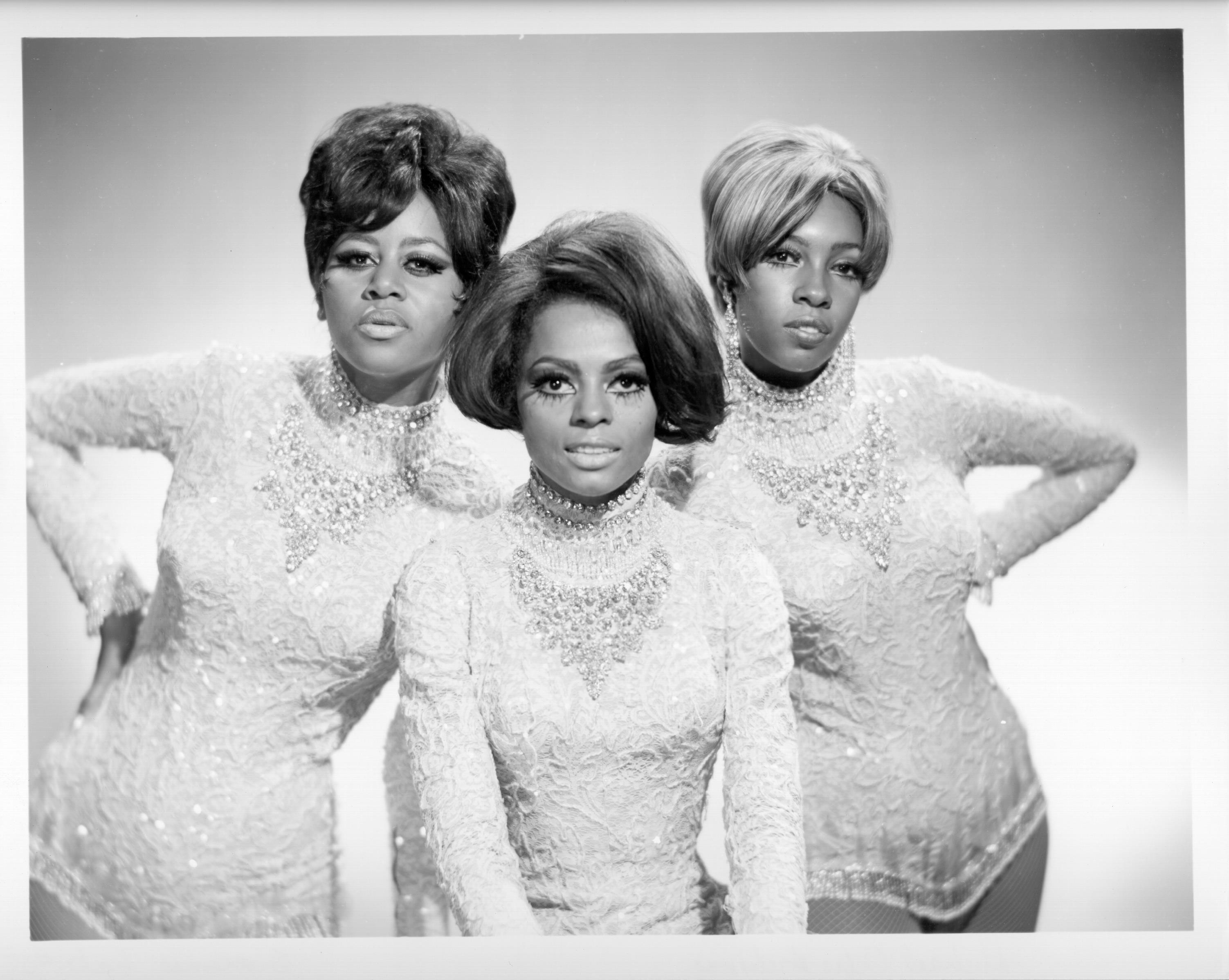 The Supremes wearing necklaces