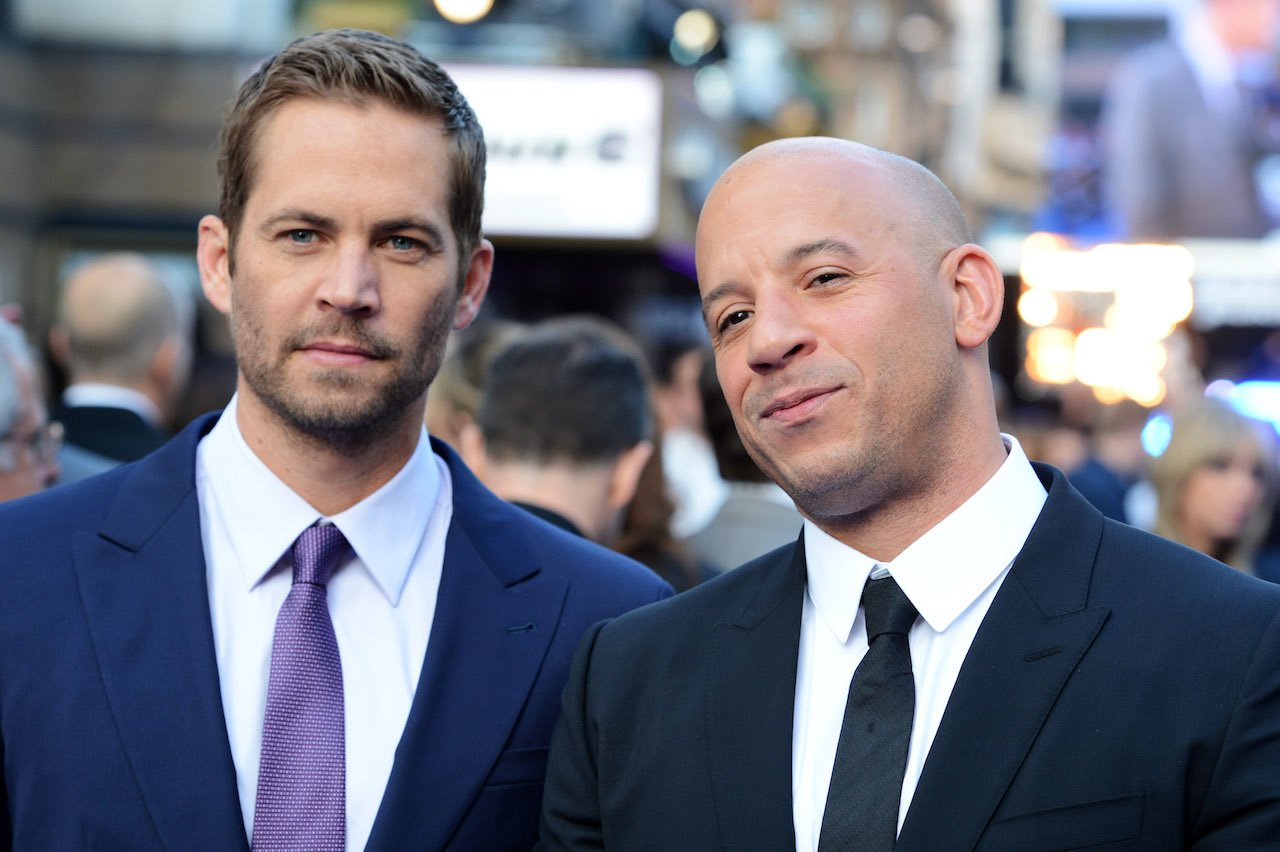 Paul Walker and Vin Diesel attend the world premiere of 'Fast And Furious 6'