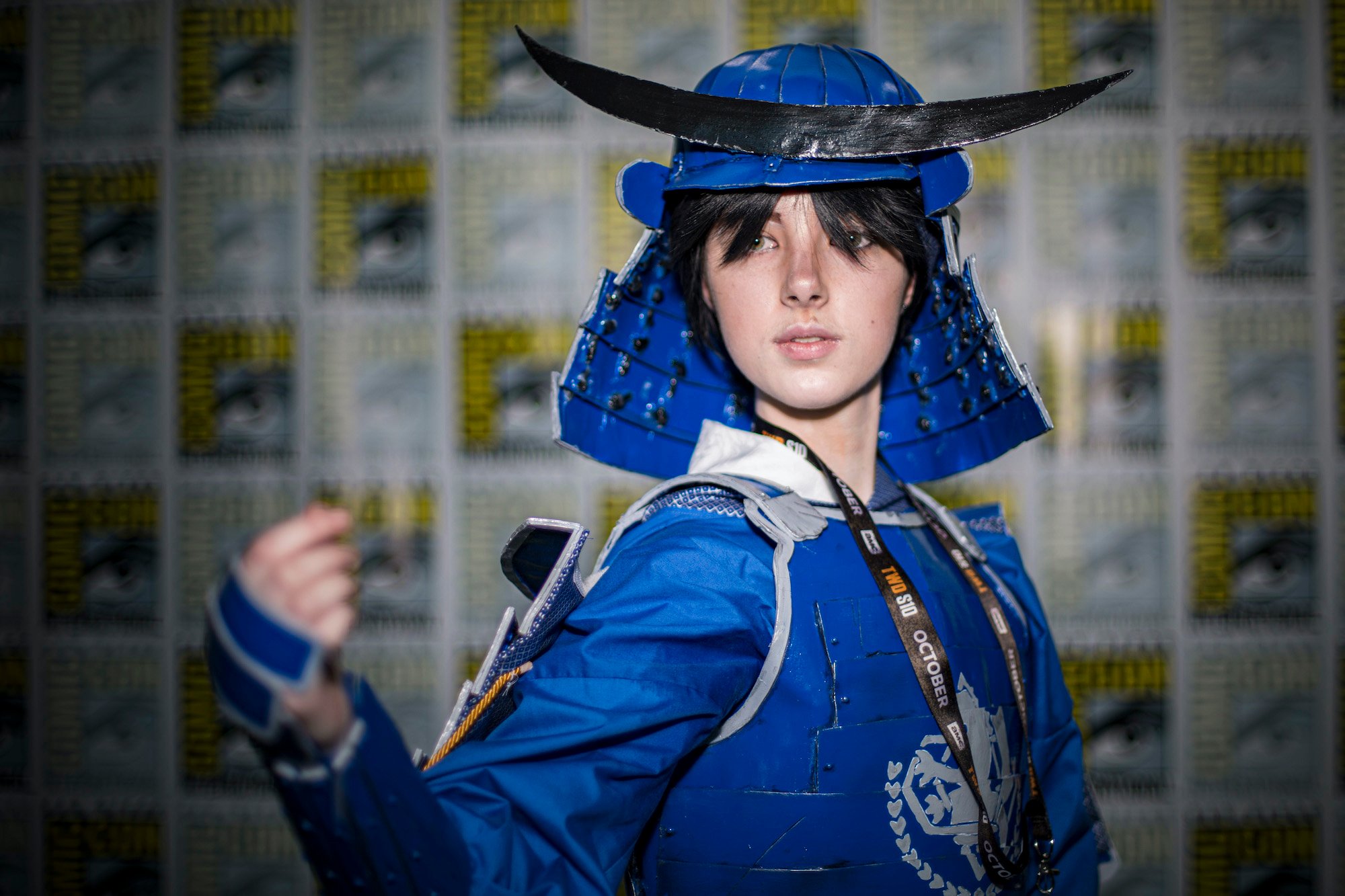 Cosplayer Margaret Smith as Samurai Roy Mustang from "Fullmetal Alchemist"