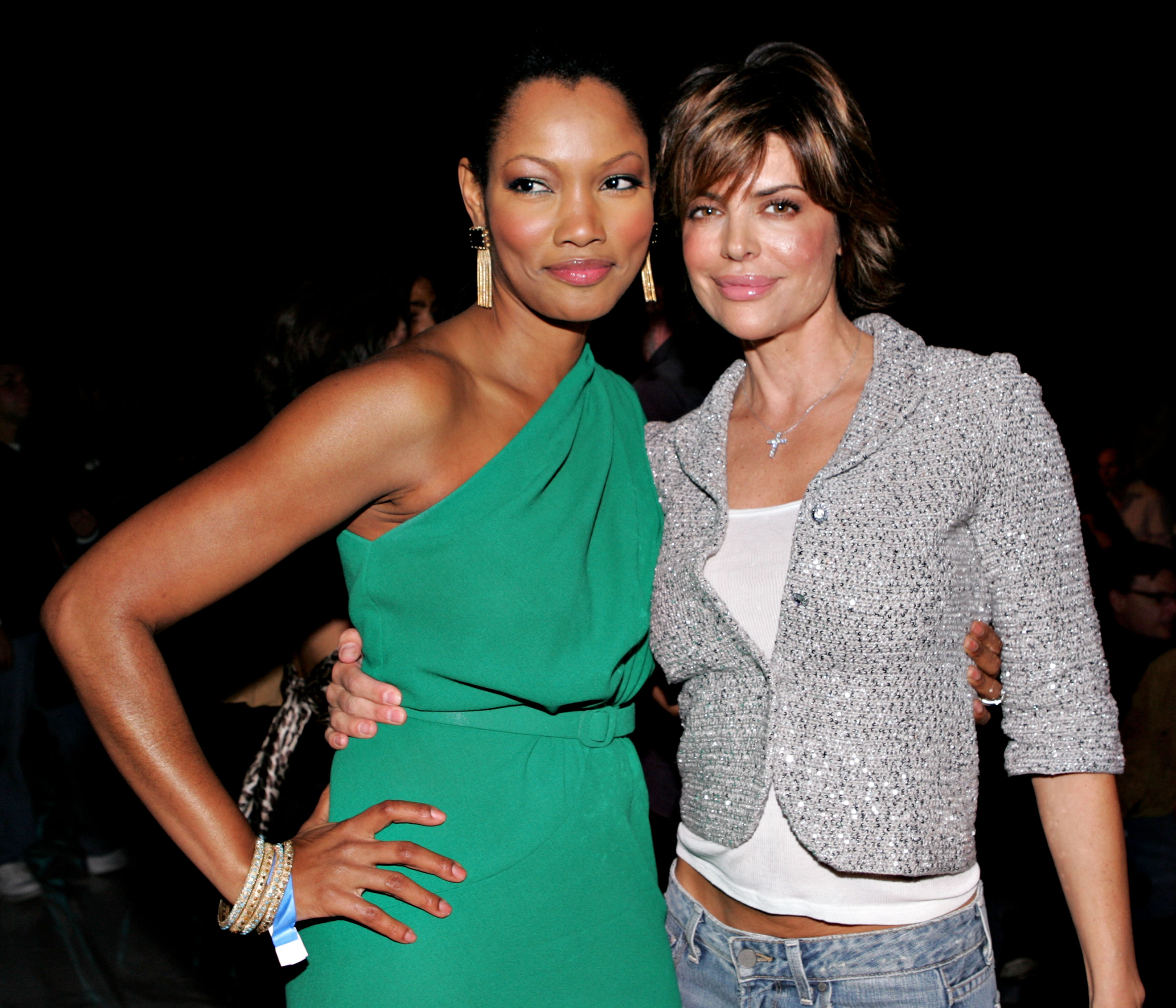 Garcelle Beauvais and Lisa Rinna at a fashion event in LA in 2005