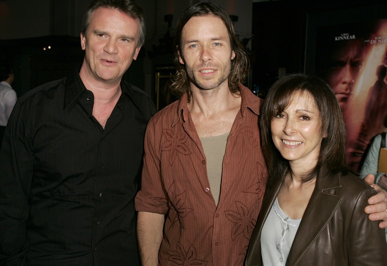 Nick Hamm, GUy Pearce, and Toni Kalem pose at the 'Godsend' premiere.