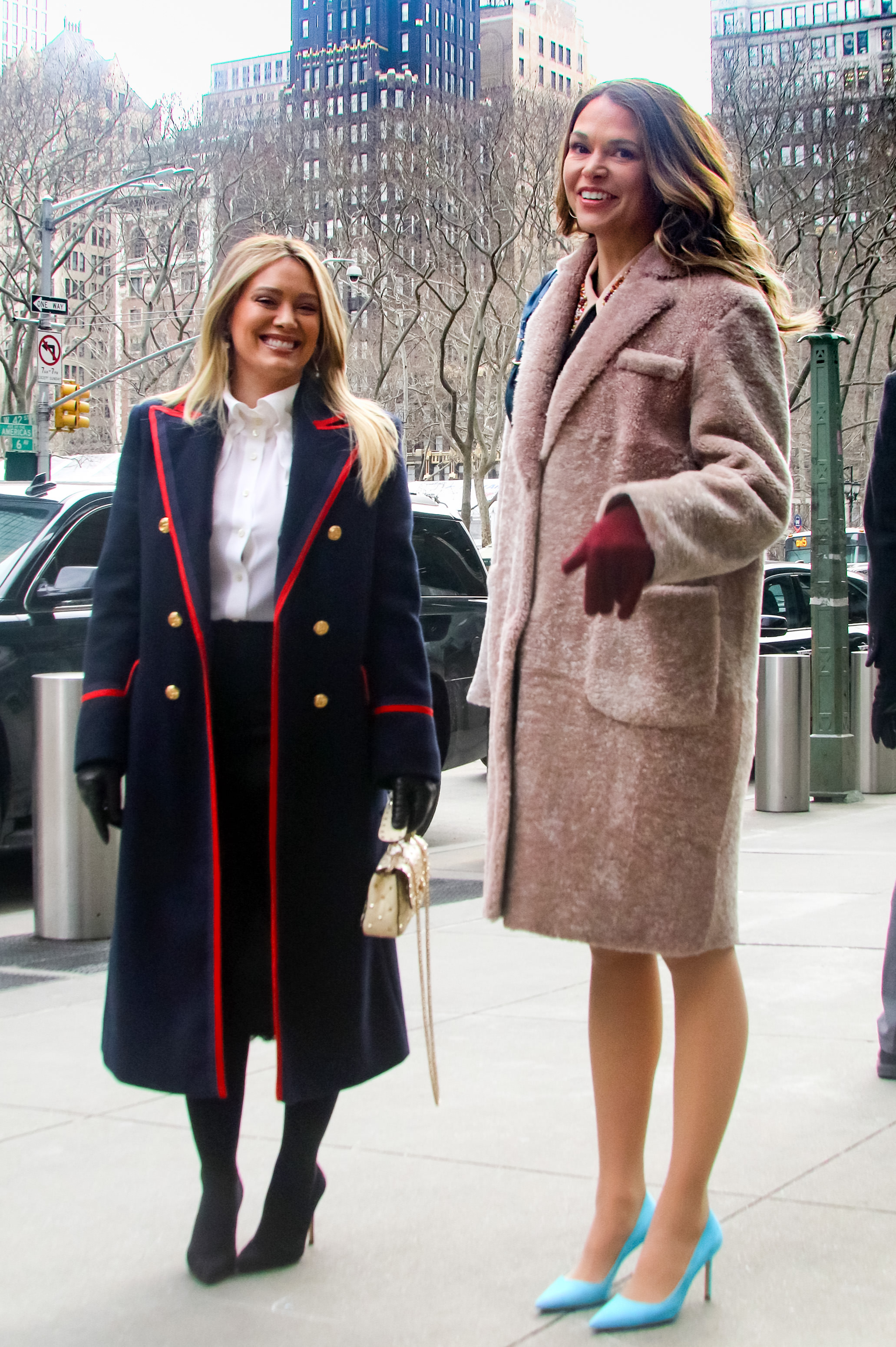 Hilary Duff and Sutton Foster filming 'Younger' on the streets of NYC back in 2019