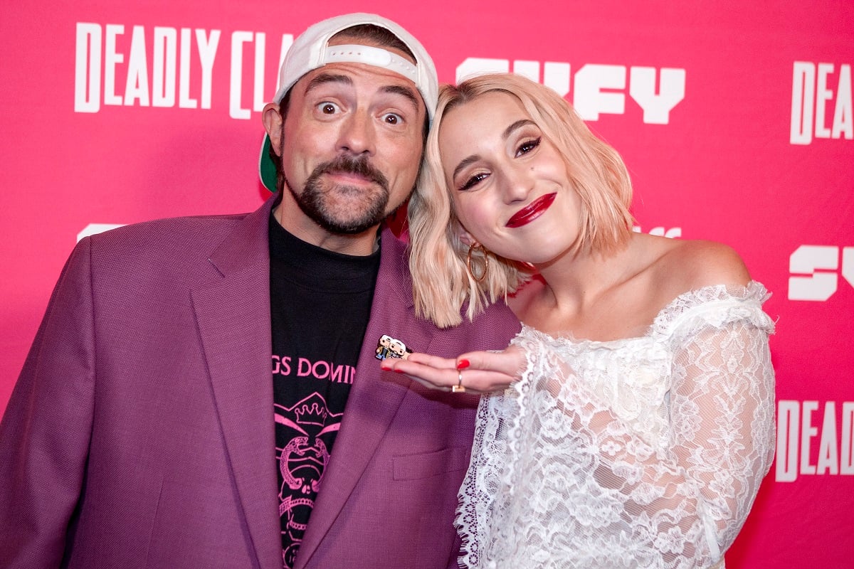 Kevin Smith (L) and Harley Quinn Smith attend the premiere week screening of SYFY's 'Deadly Class' on January 14, 2019, in Los Angeles, California.