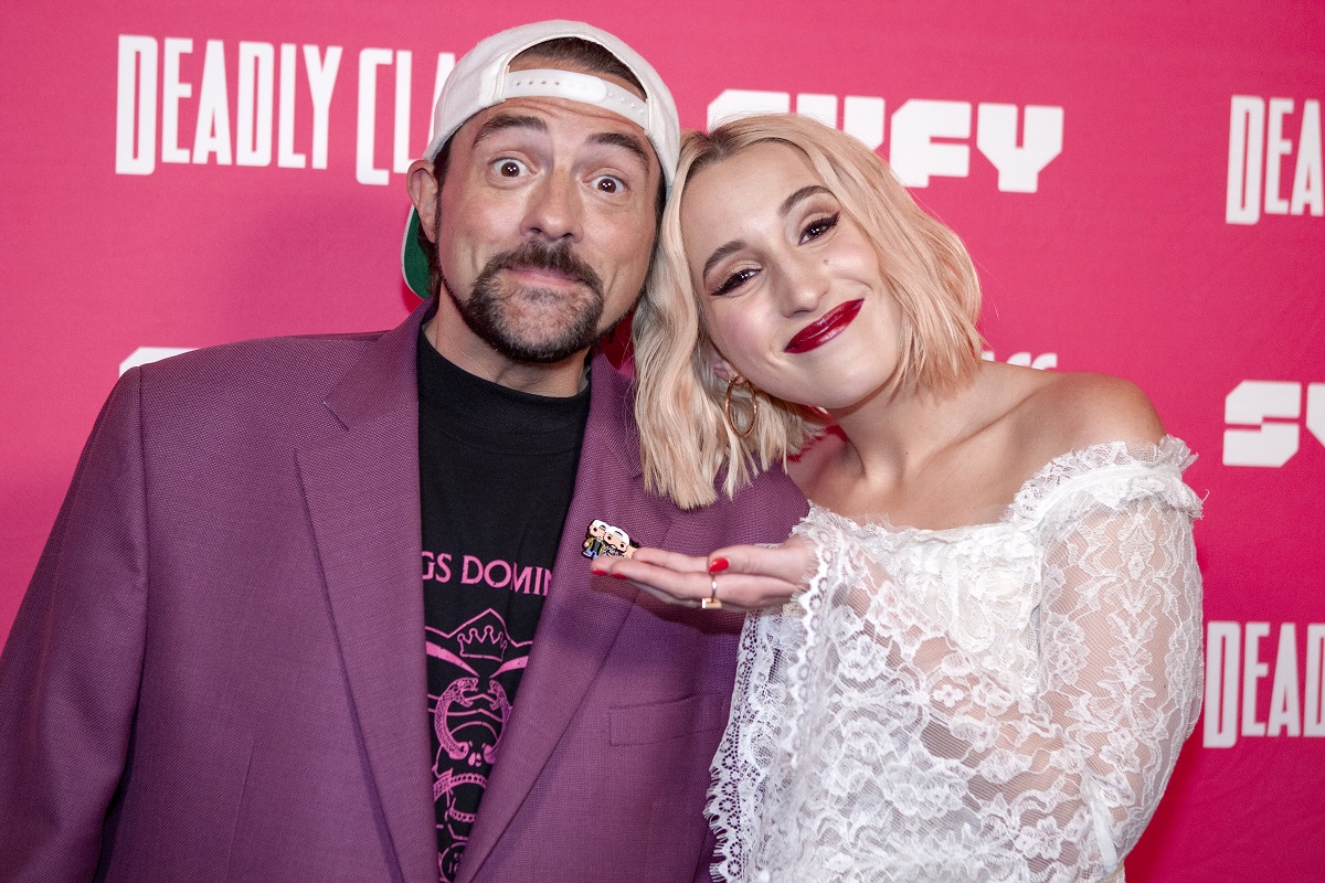 Kevin Smith (L) and Harley Quinn Smith attend the premiere week screening of SYFY's 'Deadly Class' on January 14, 2019, in Los Angeles, California.
