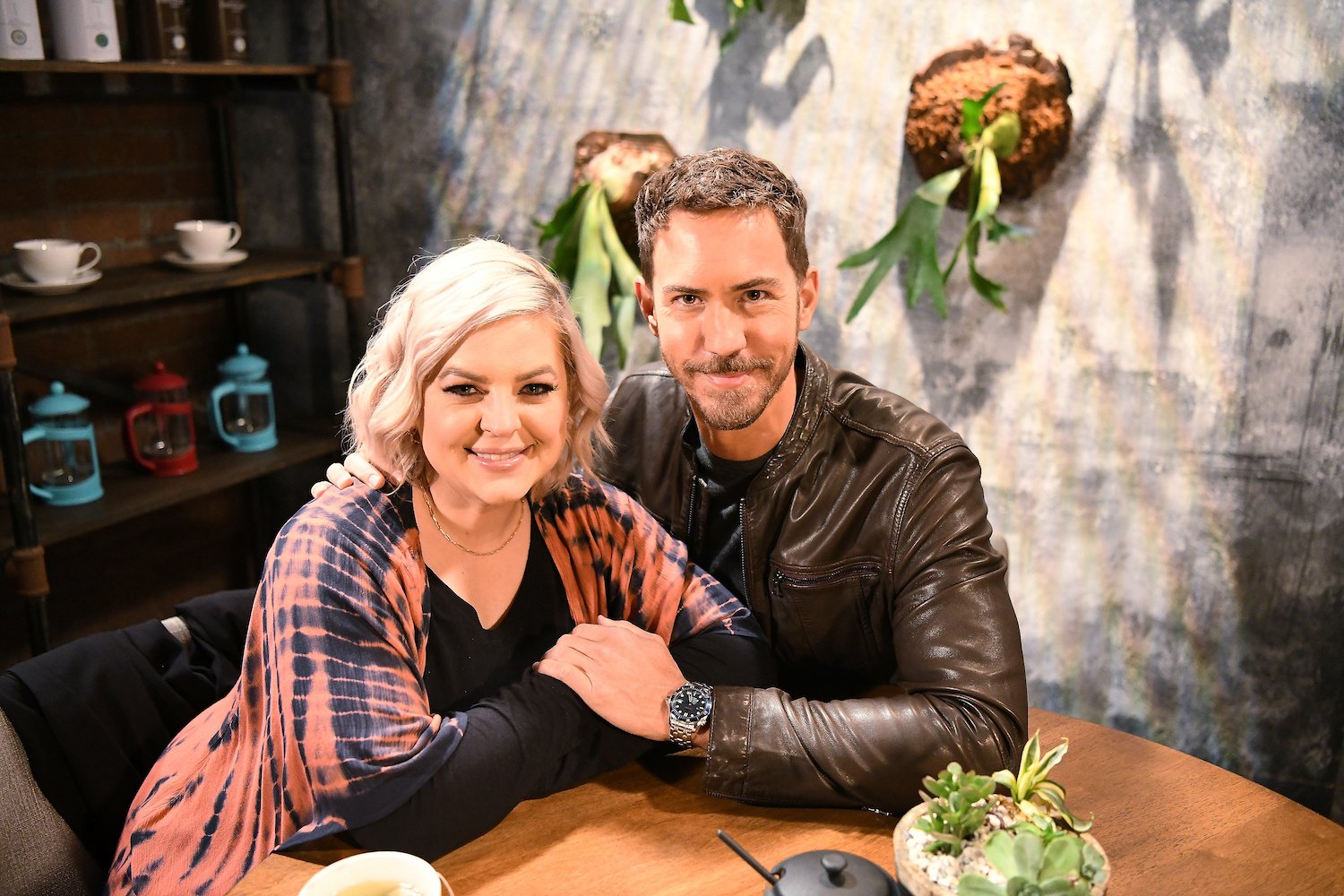 Kirsten Storms and Wes Ramsey on the set of 'General Hospital'