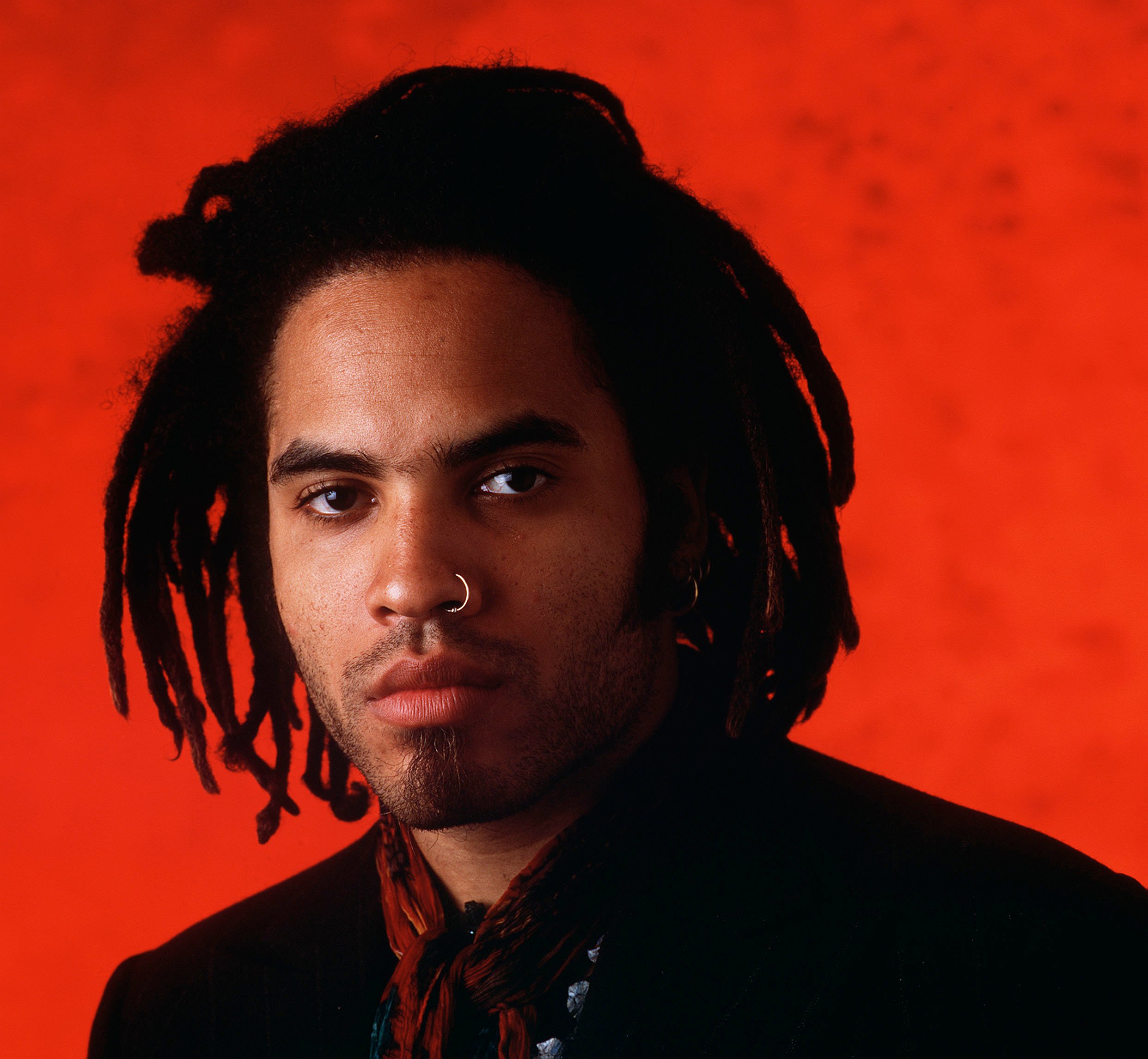 Lenny Kravitz with a nose ring