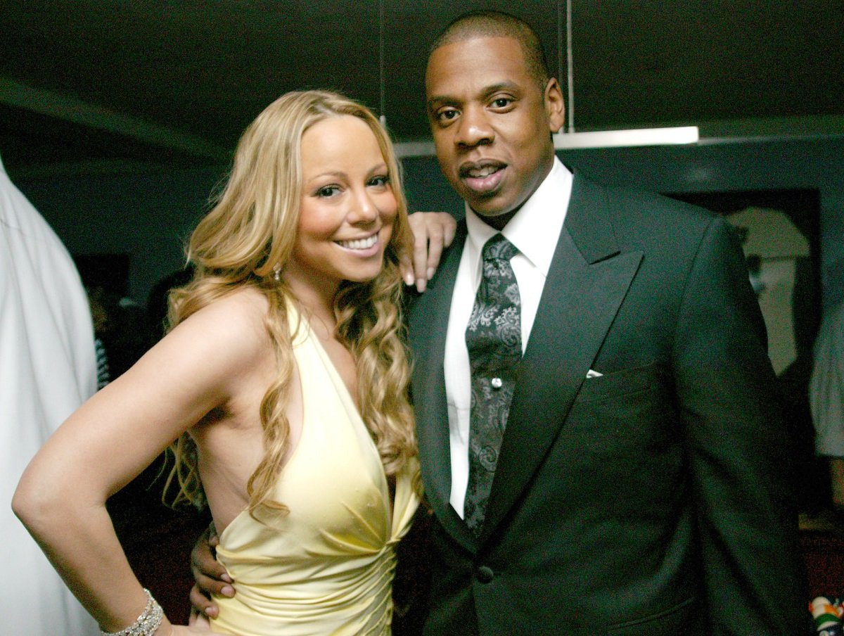 (L-R): Mariah Carey and Jay-Z in 2005 in New York City, New York.