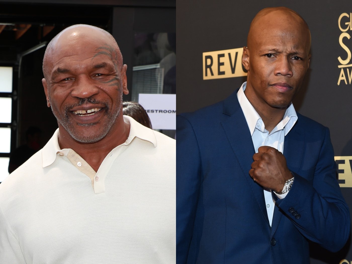 Mike Tyson attends the 100 Women Matter Luncheon in May 2021; Zab Judahattends 5th Annual REVOLT TV Global Spin Awards in 2017
