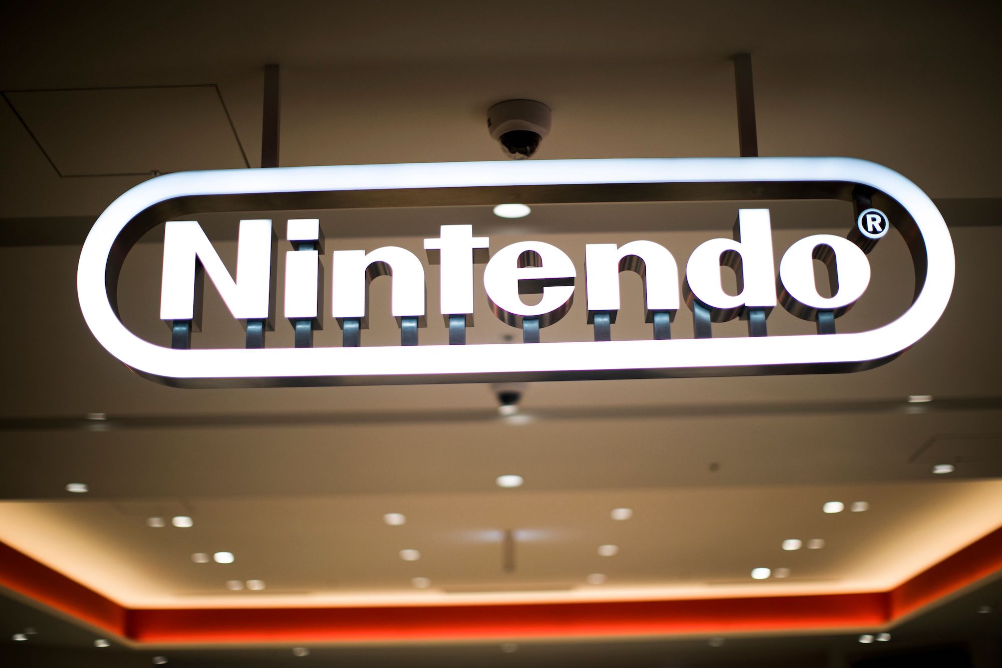 The logo of Japan's Nintendo Co.