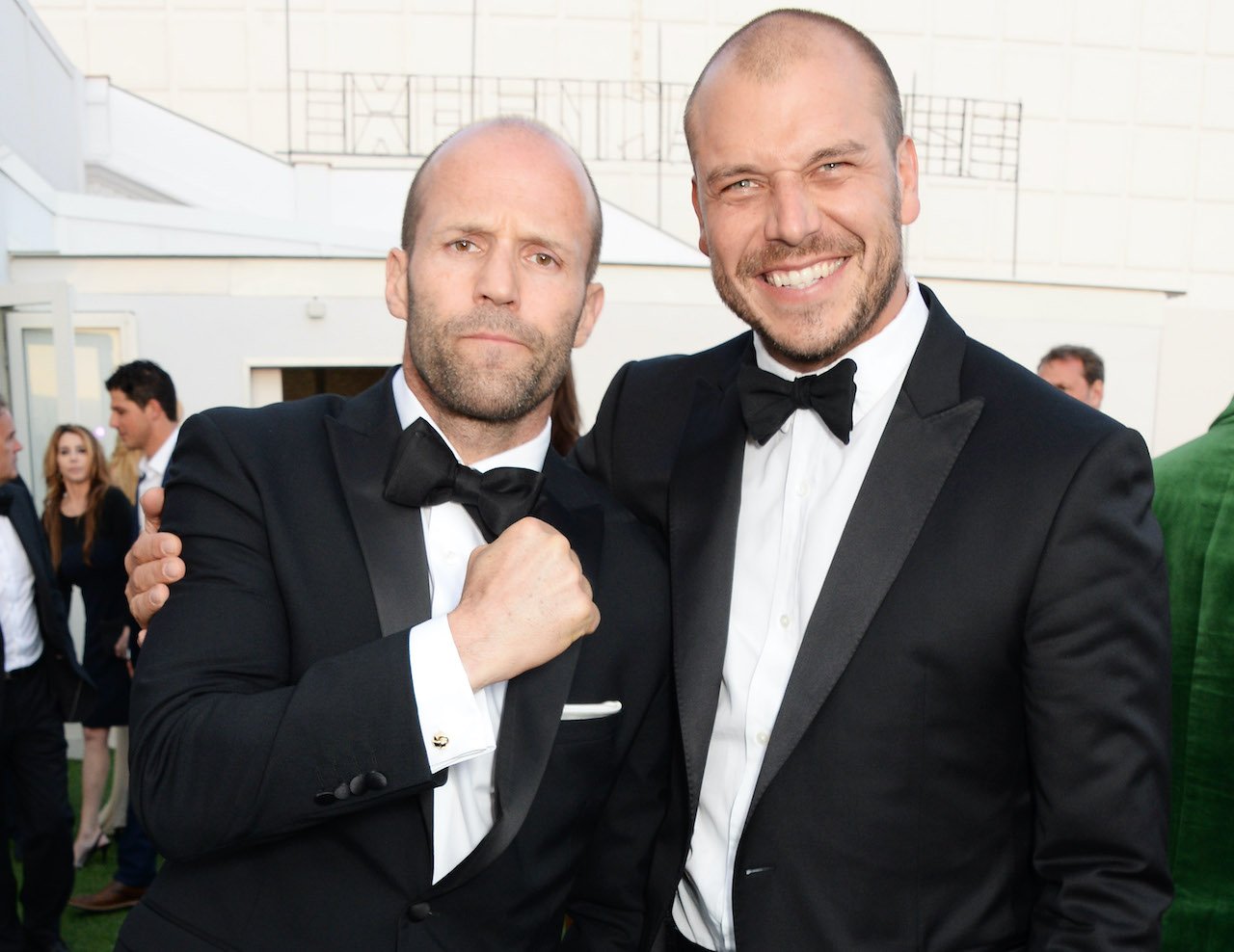 Jason Statham (L) and director Patrick Hughes attend "The Expendables 3" private dinner and party at Gotha Night Club