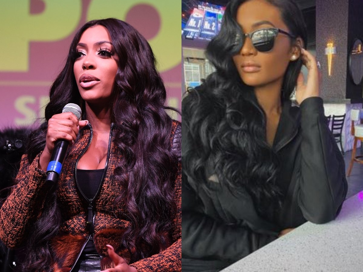 Porsha Williams speaks onstage during 2019 Atlanta Ultimate Women's Expo; Falynn Guobadia via Twitter