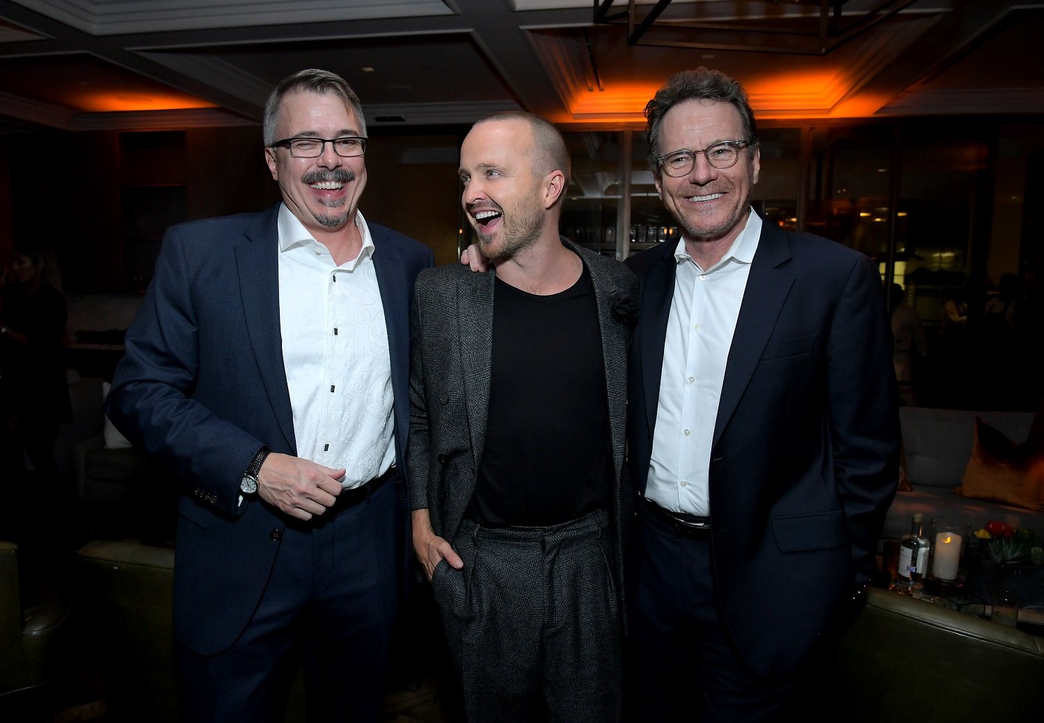 Breaking Bad writer Vince Gilligan, and stars Aaron Paul and Bryan Cranston