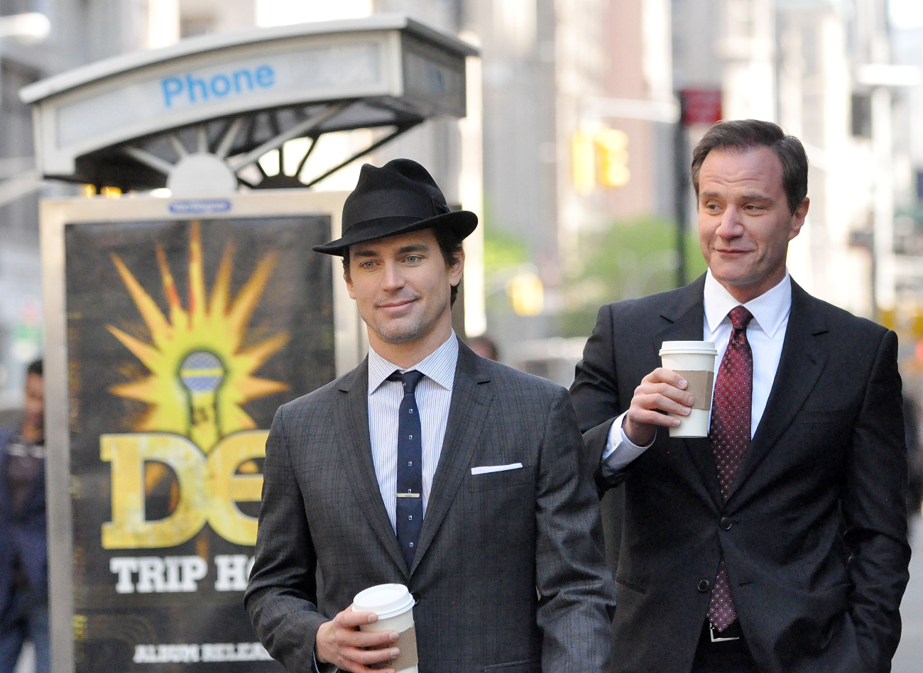 Matt Bomer and Tim DeKay filming on location for ‘White Collar,’ May, 2013 in New York City