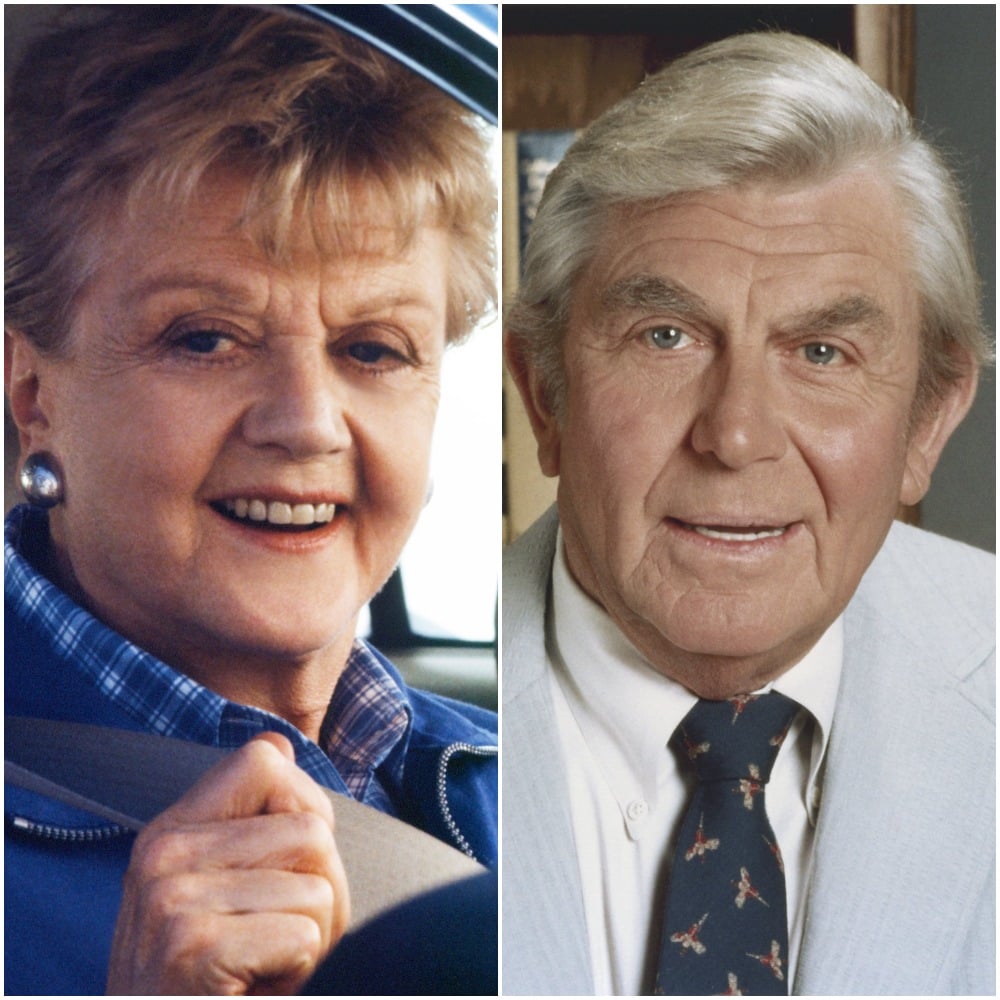 (left to right): Actor Angela Lansbury as Jessica Fletcher of 'Murder, She Wrote' and Andy Griffith as Ben Matlock in 'Matlock'