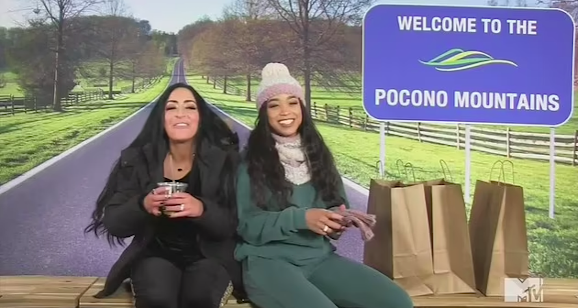 Angelina Pivarnick and Nikki Hall in 'Jersey Shore: Family Vacation' Season 4 episode 'Guido Mania'