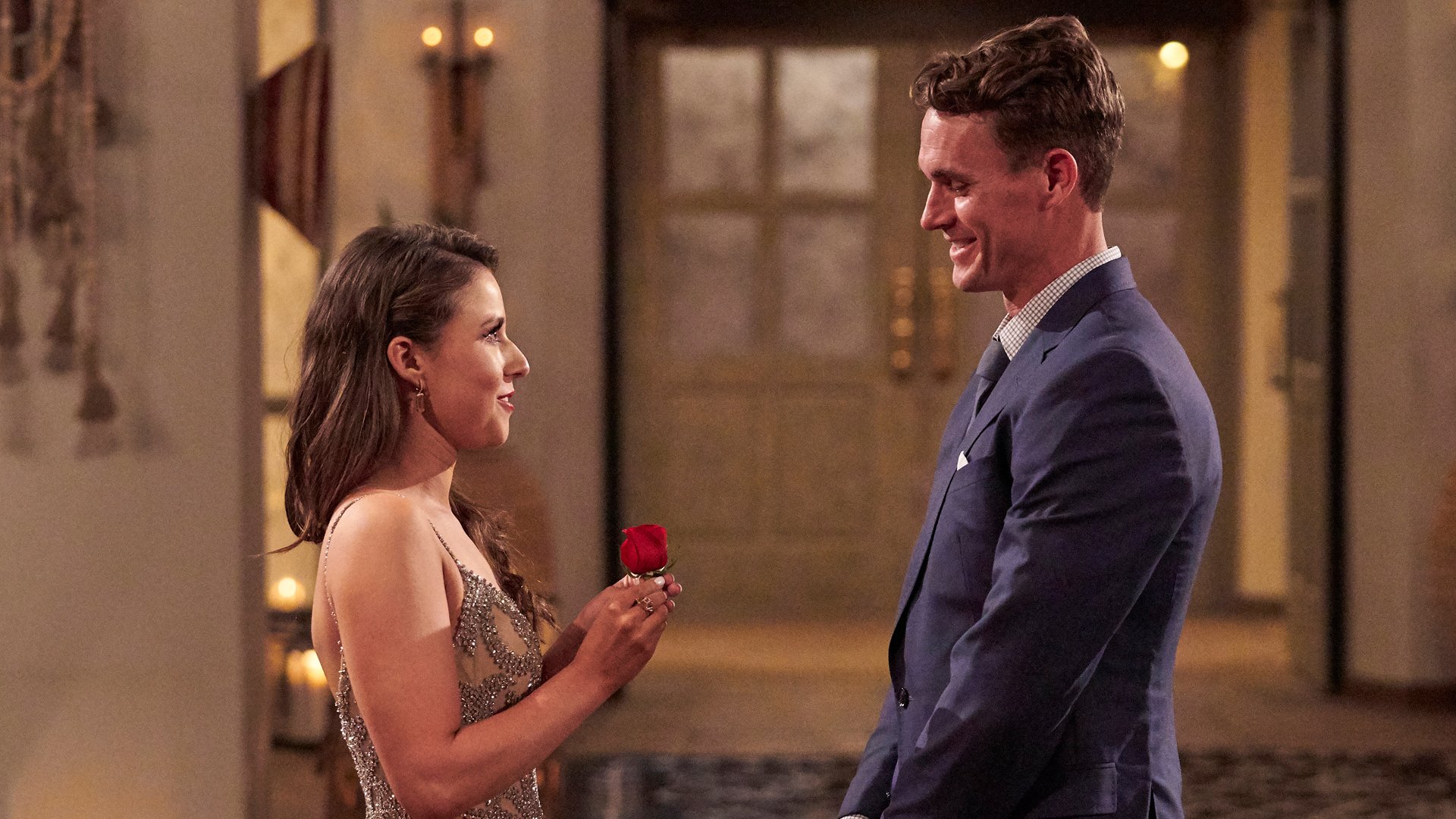 Katie Thurston gives Mike Planeta (Mike P.) a rose in ‘The Bachelorette’ Season 17 Episode 4